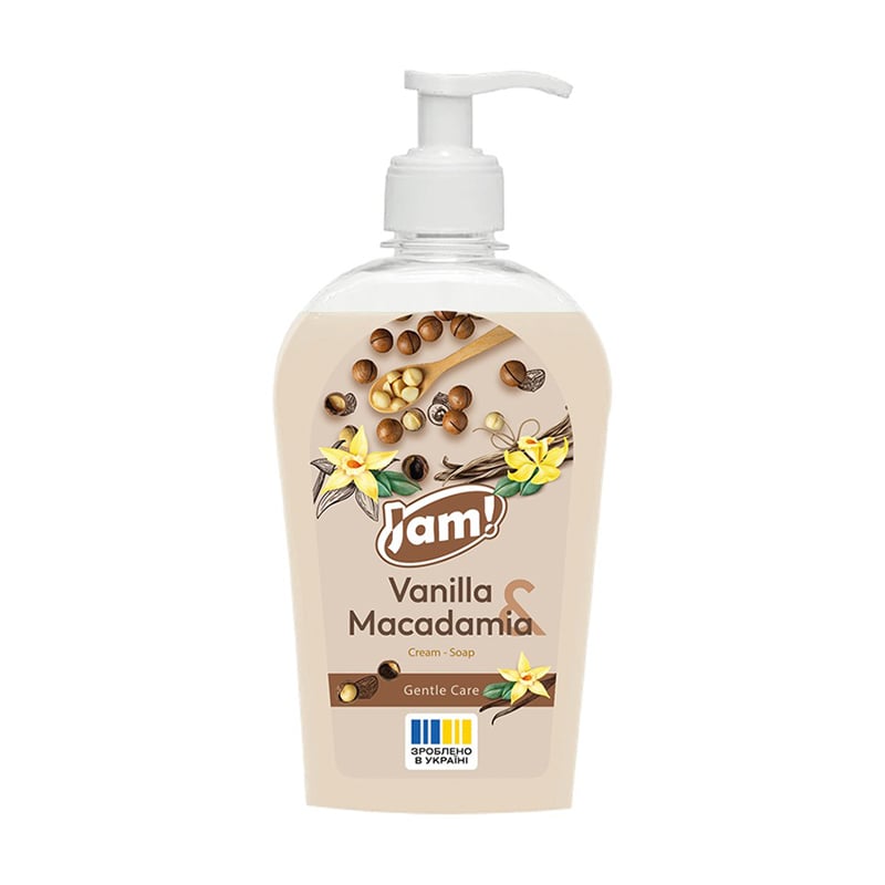 Крем-мило JAM! Vanilla &amp; Macadamia Cream-Soap Gentle Care з гліцерином, 325 г