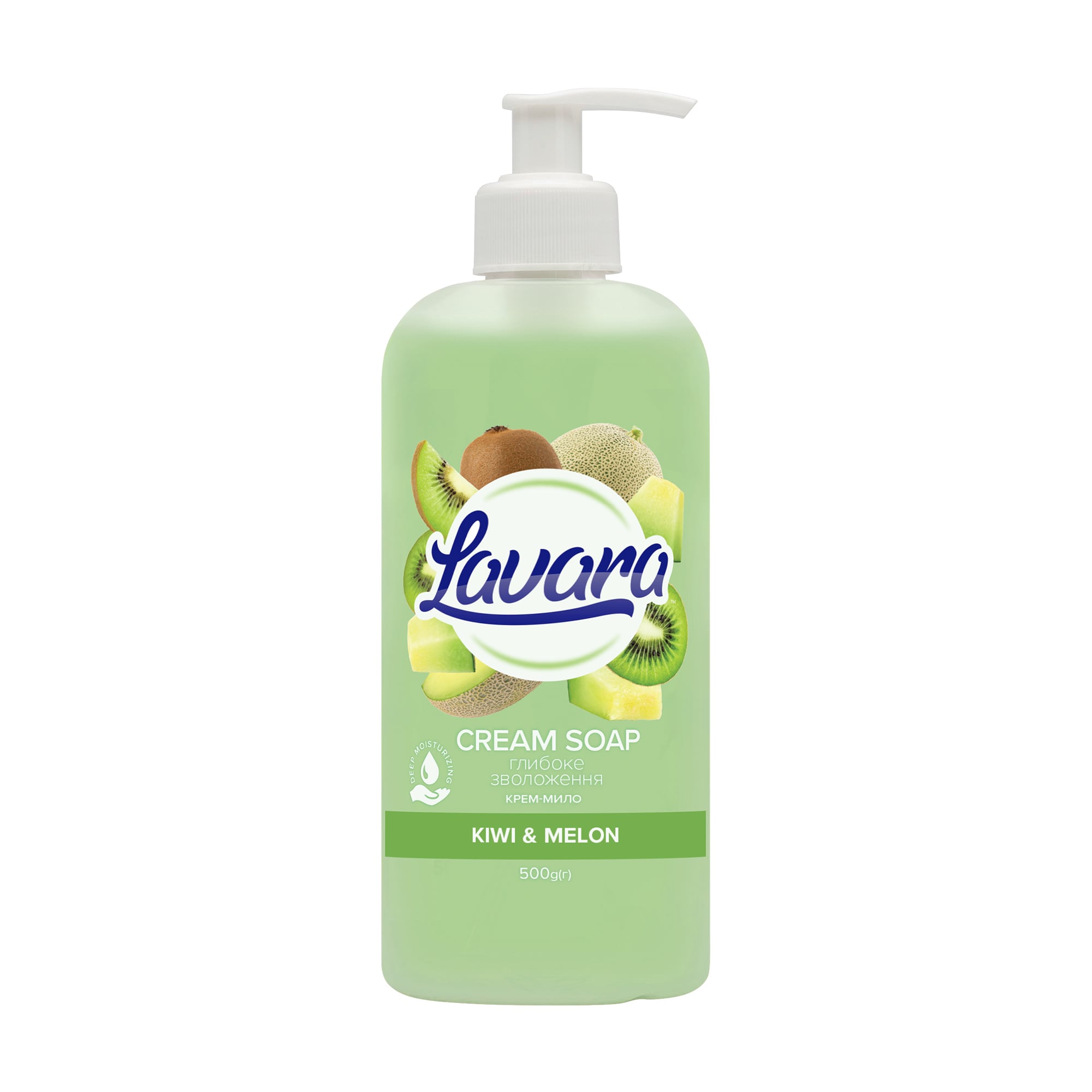 Крем-мило Lavara Kiwi &amp; Melon Cream Soap Ківі-диня, 500 г