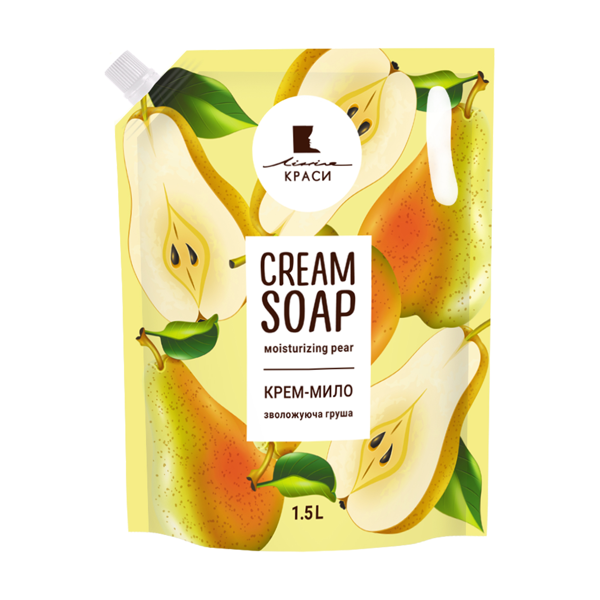 Крем-мило Лінія краси Cream Soap Зволожувальна груша, 1.5 л