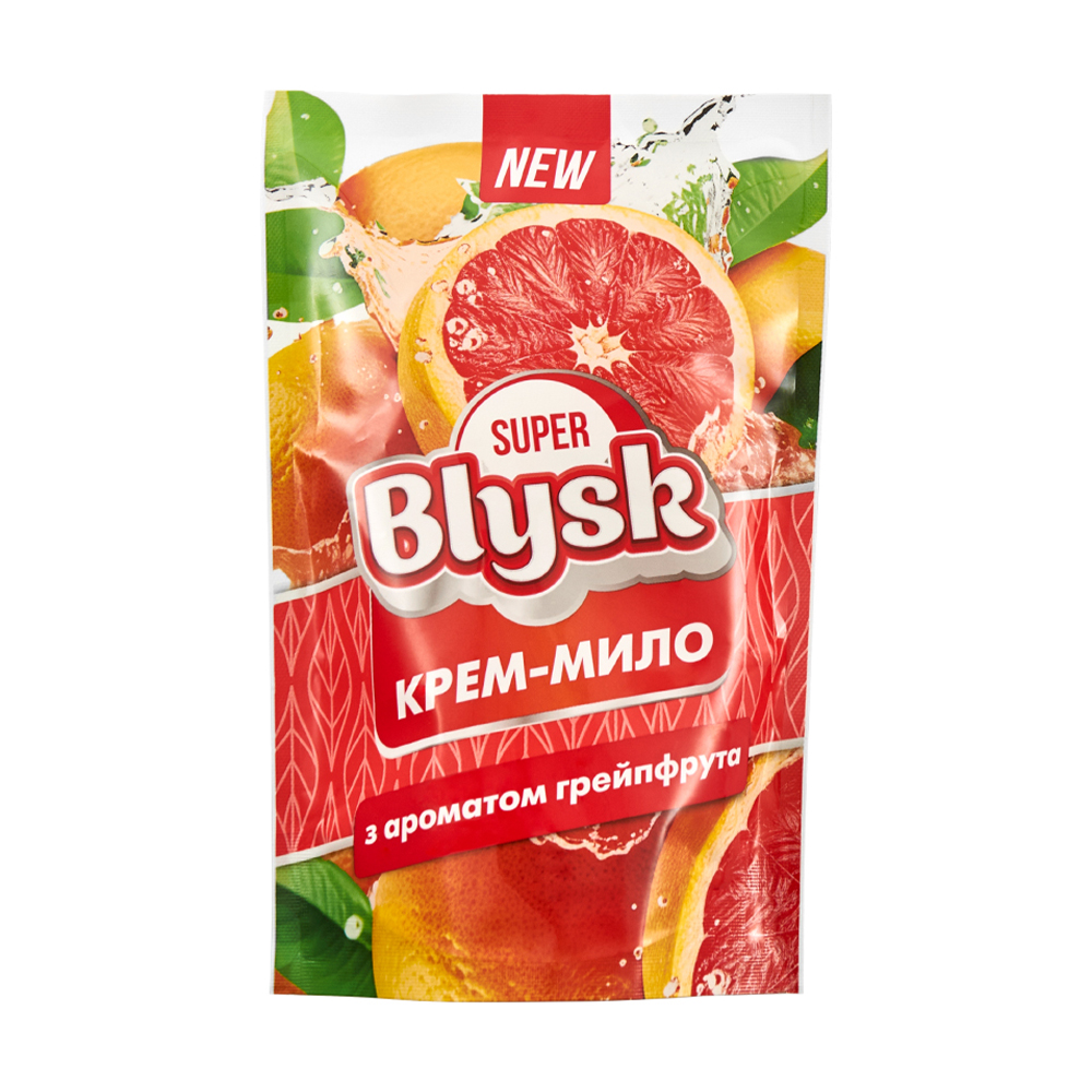 Крем-мило Super Blysk з ароматом грейпфрута, 460 мл (дой-пак)