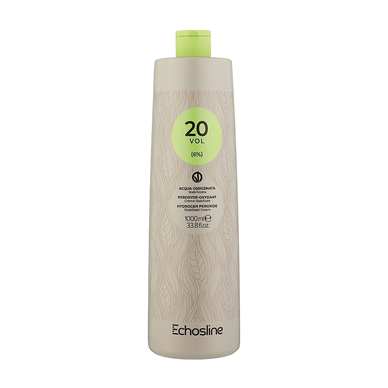 Крем-окислювач для фарбування волосся Echosline Hydrogen Peroxide Stabilized Cream 20 vol. (6%), 1 л