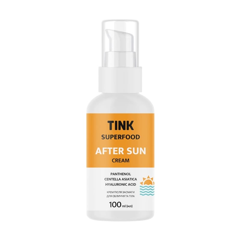 Крем після засмаги для обличчя та тіла Tink Superfood After Sun Cream, 100 мл