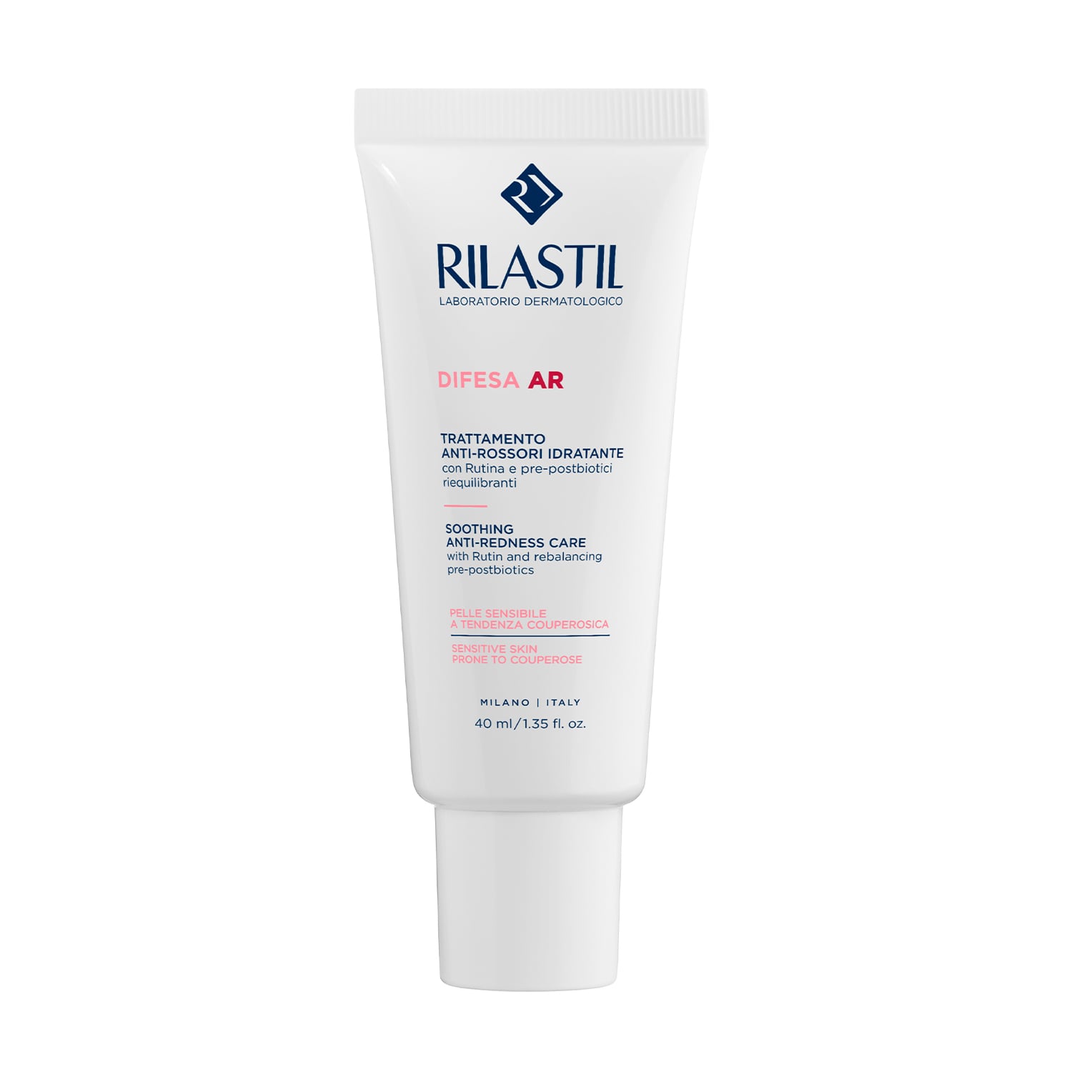 Крем Rilastil Difesa AR  Soothing Anti-Redness Care проти почервонінь та видимих капілярів обличчя, 40 мл