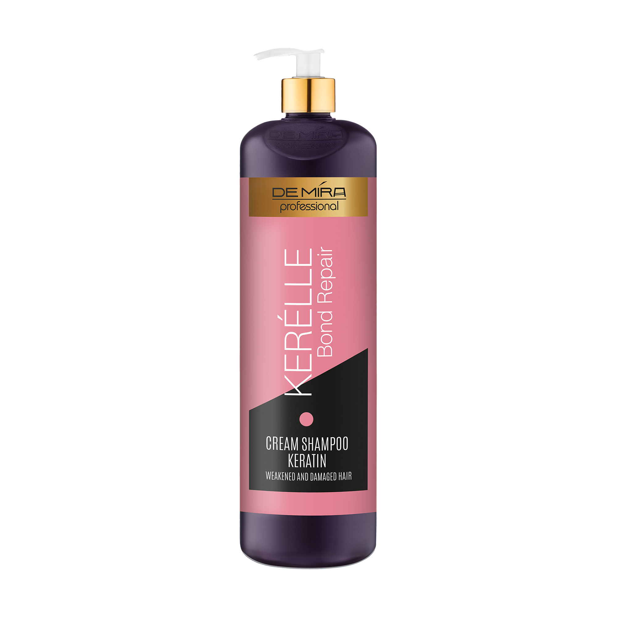 Крем-шампунь DeMira Professional Kerelle Bond Repair Cream Keratin Shampoo для ослабленого та пошкодженого волосся, 1 л