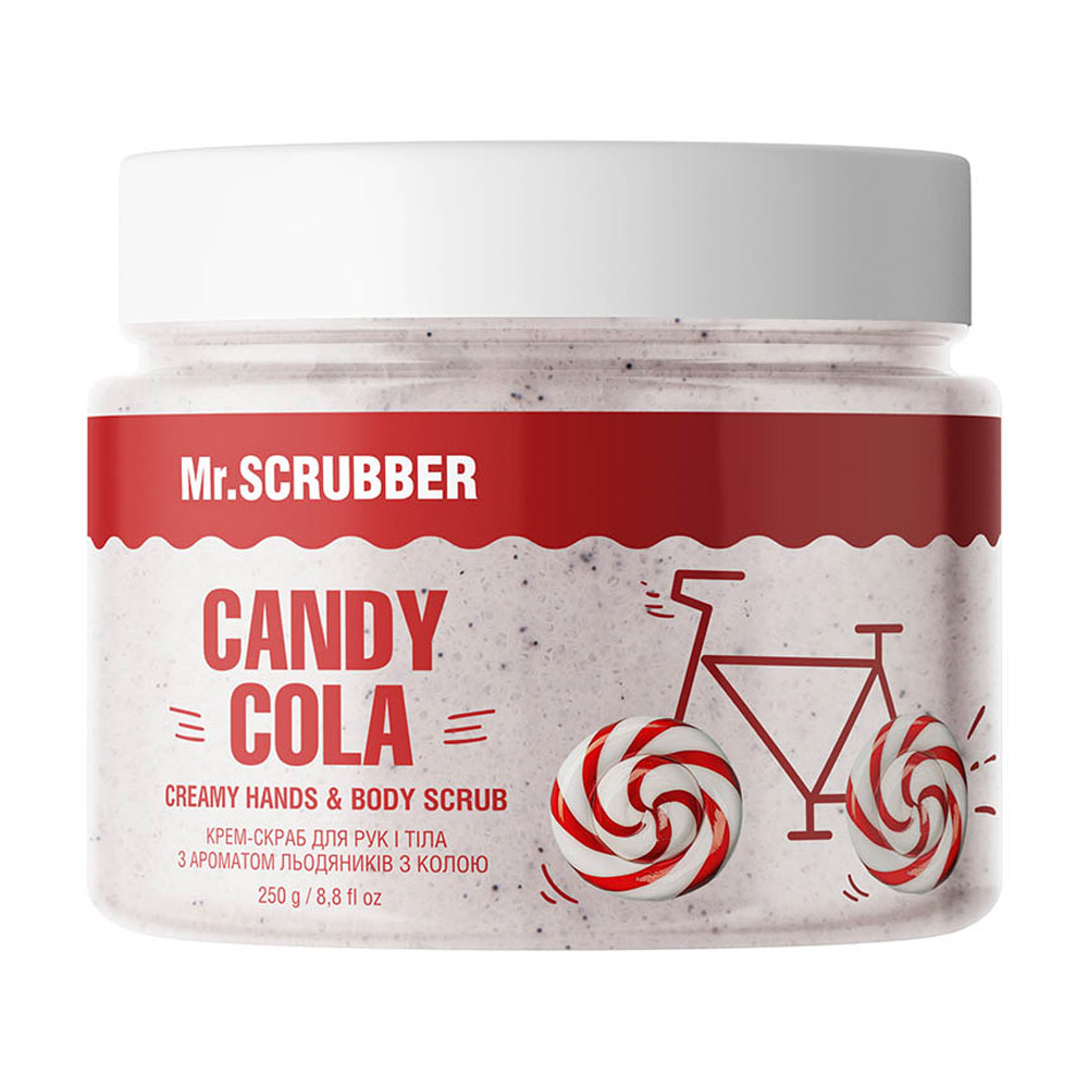 Крем-скраб для рук і тіла Mr.Scrubber Creamy Hands &amp; Body Scrub Candy Cola з ароматом льодяників з колою, 250 г