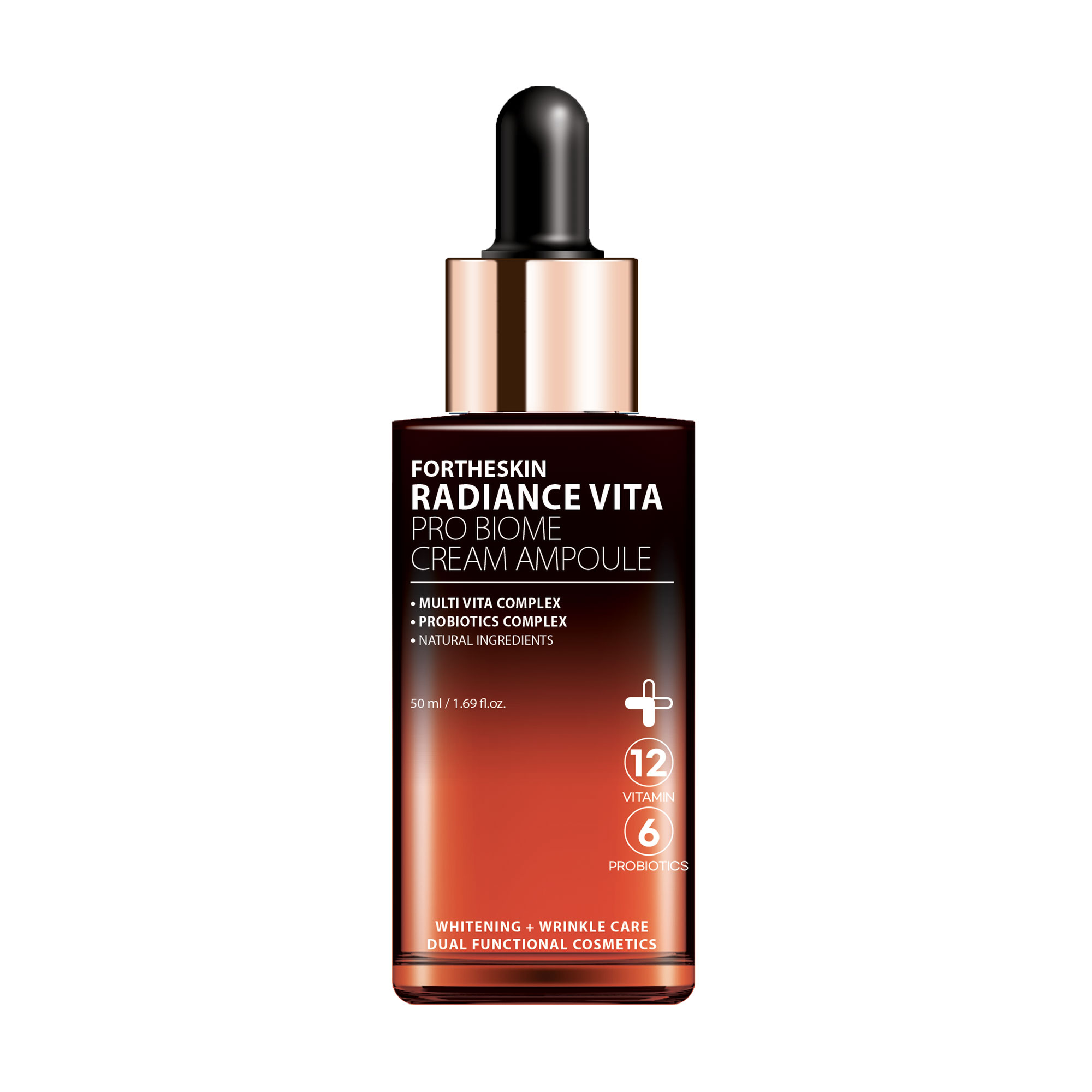 Крем-сироватка для обличчя Fortheskin Radiance Vita Pro Biome Cream Ampoule з ефектом ліфтингу, 50 мл