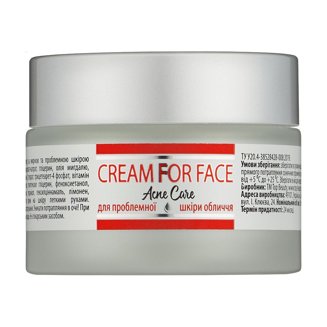 Крем Top Beauty Cream For Face Anti-Acne Антиакне, для проблемної шкіри обличчя, 50 мл