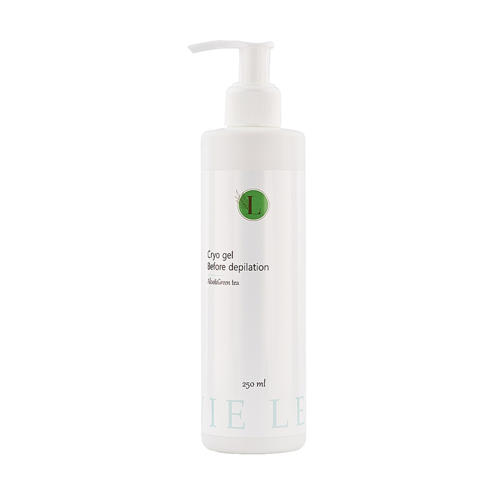 Кріогель до депіляції Levie Cryo Gel Before Depilation Aloe &amp; Green Tea з екстрактом алое та зеленого чаю, 250 мл