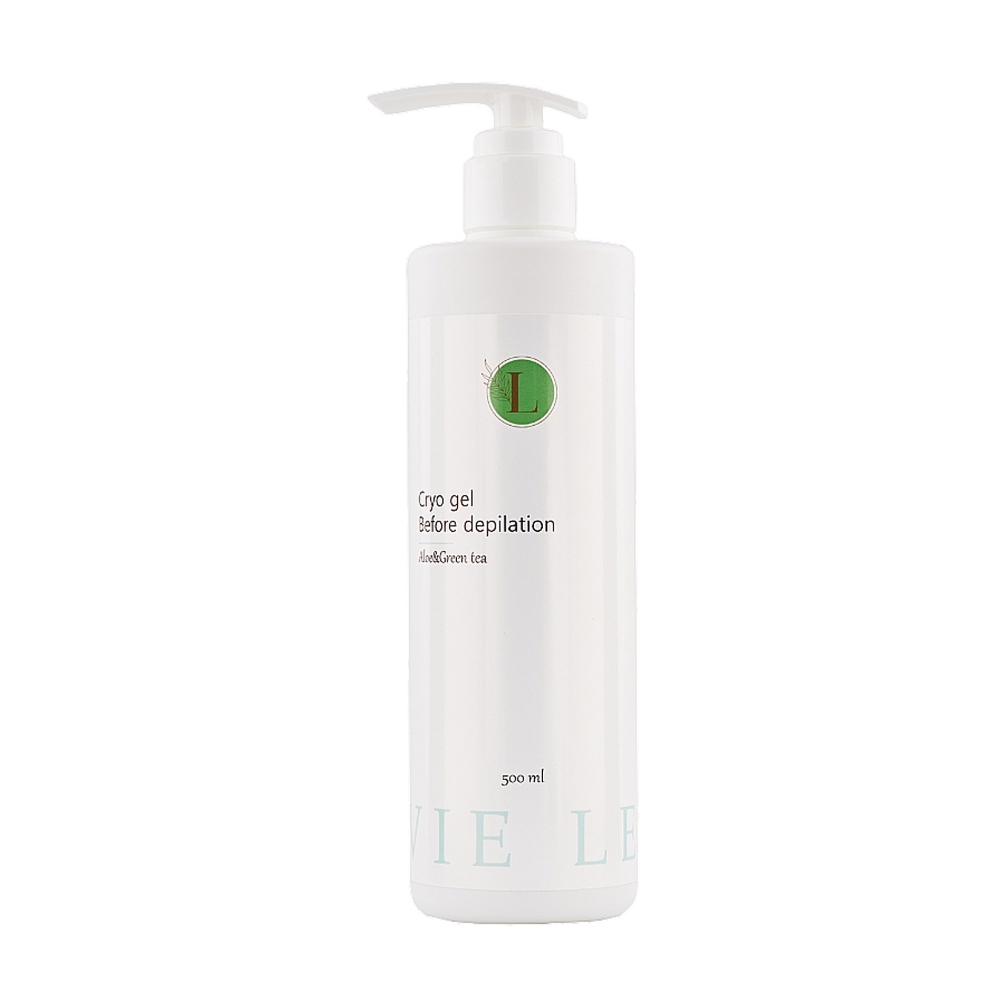 Кріогель до депіляції Levie Cryo Gel Before Depilation Aloe &amp; Green Tea з екстрактом алое та зеленого чаю, 500 мл