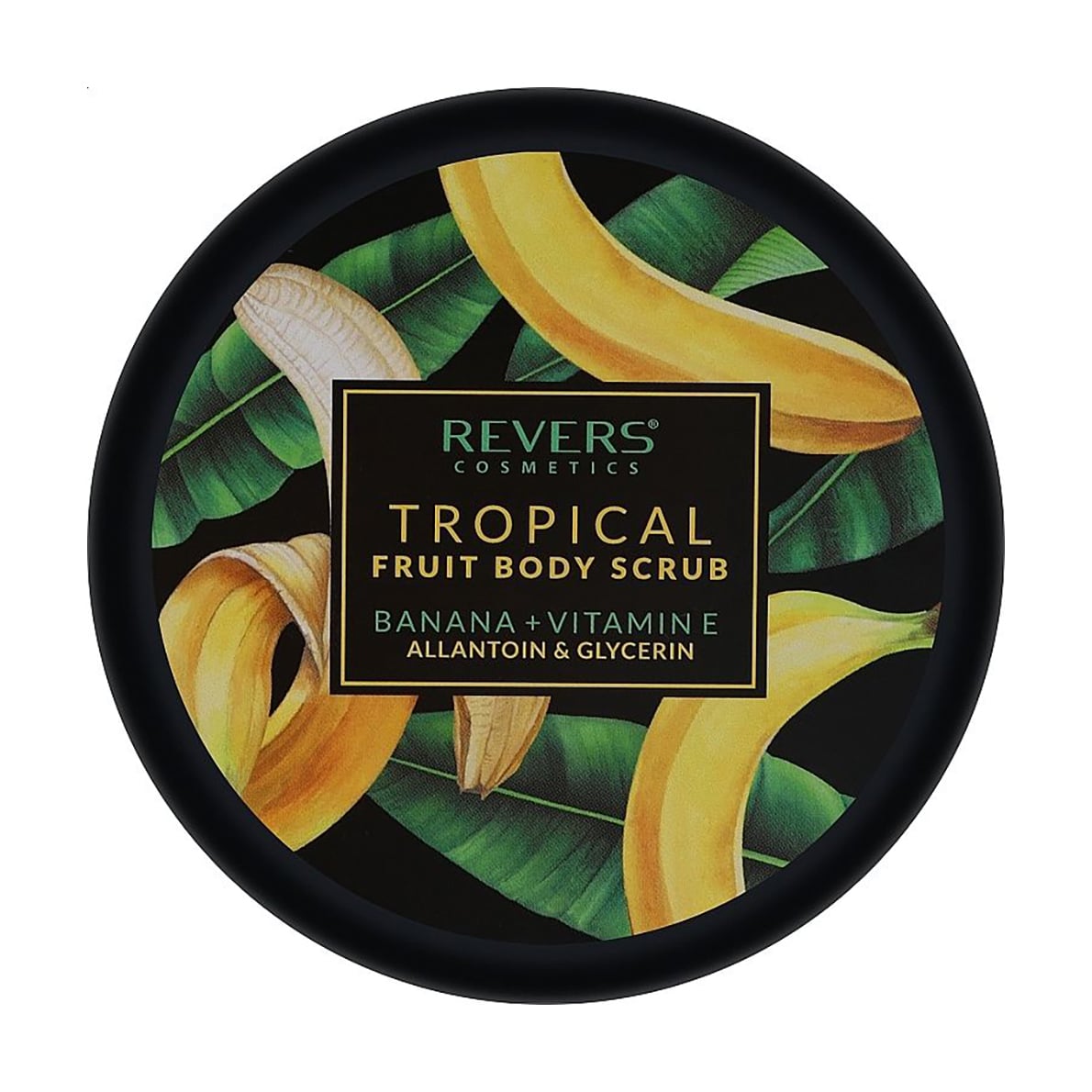 Крупнозернистий скраб для тіла Revers Cosmetics Tropical Fruit Body Scrub з бананом та вітаміном E, 200 мл