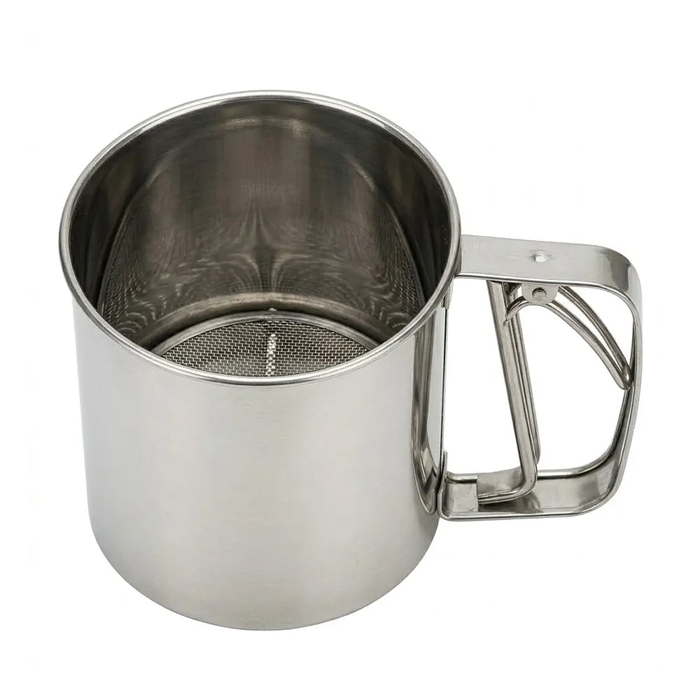 Кружка-сито Ardesto Tasty Baking світло-сіра, 9.5 см (AR0812G)