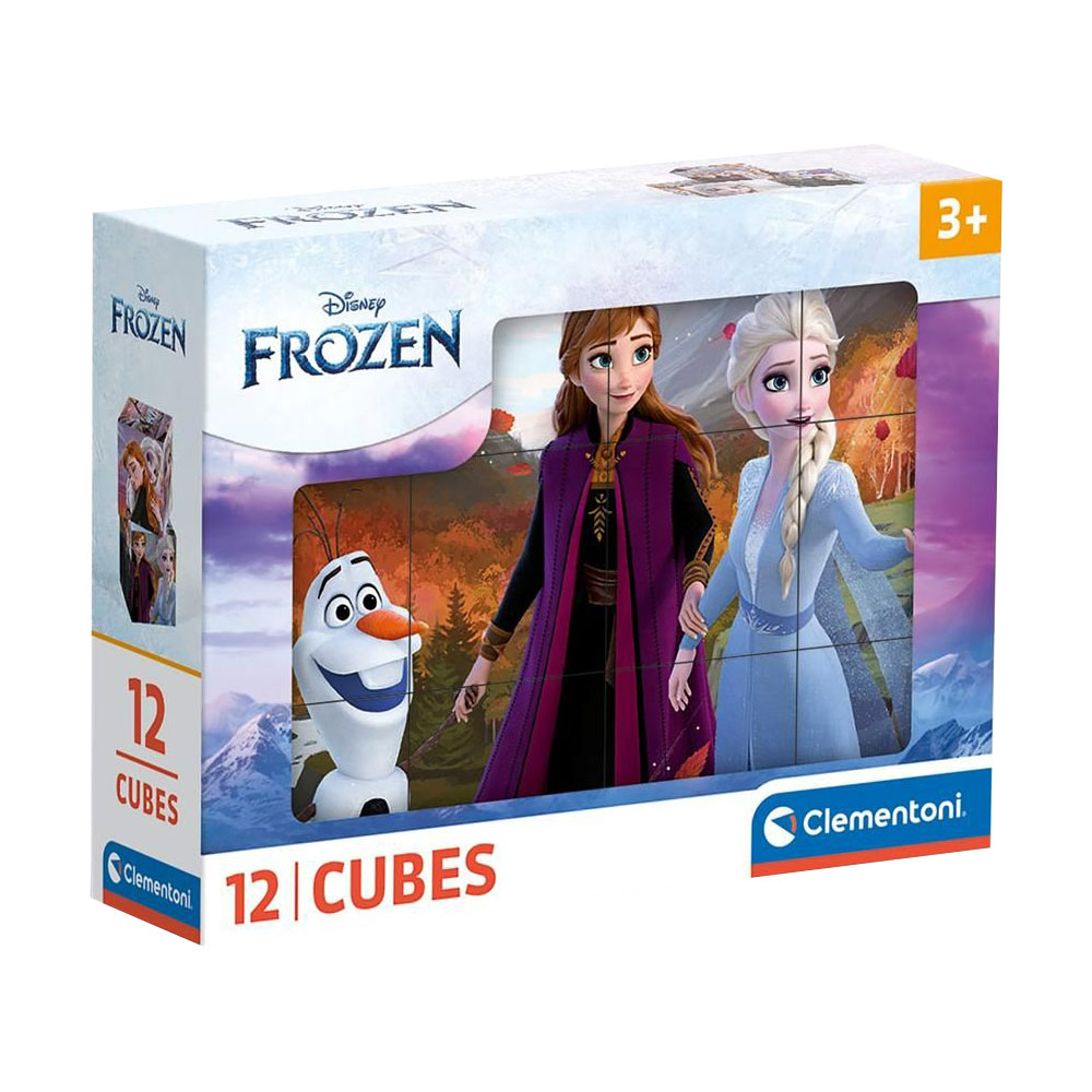 Кубики-пазли Clementoni Frozen, від 3 років, 16*12 см, 12 елементів (41192)