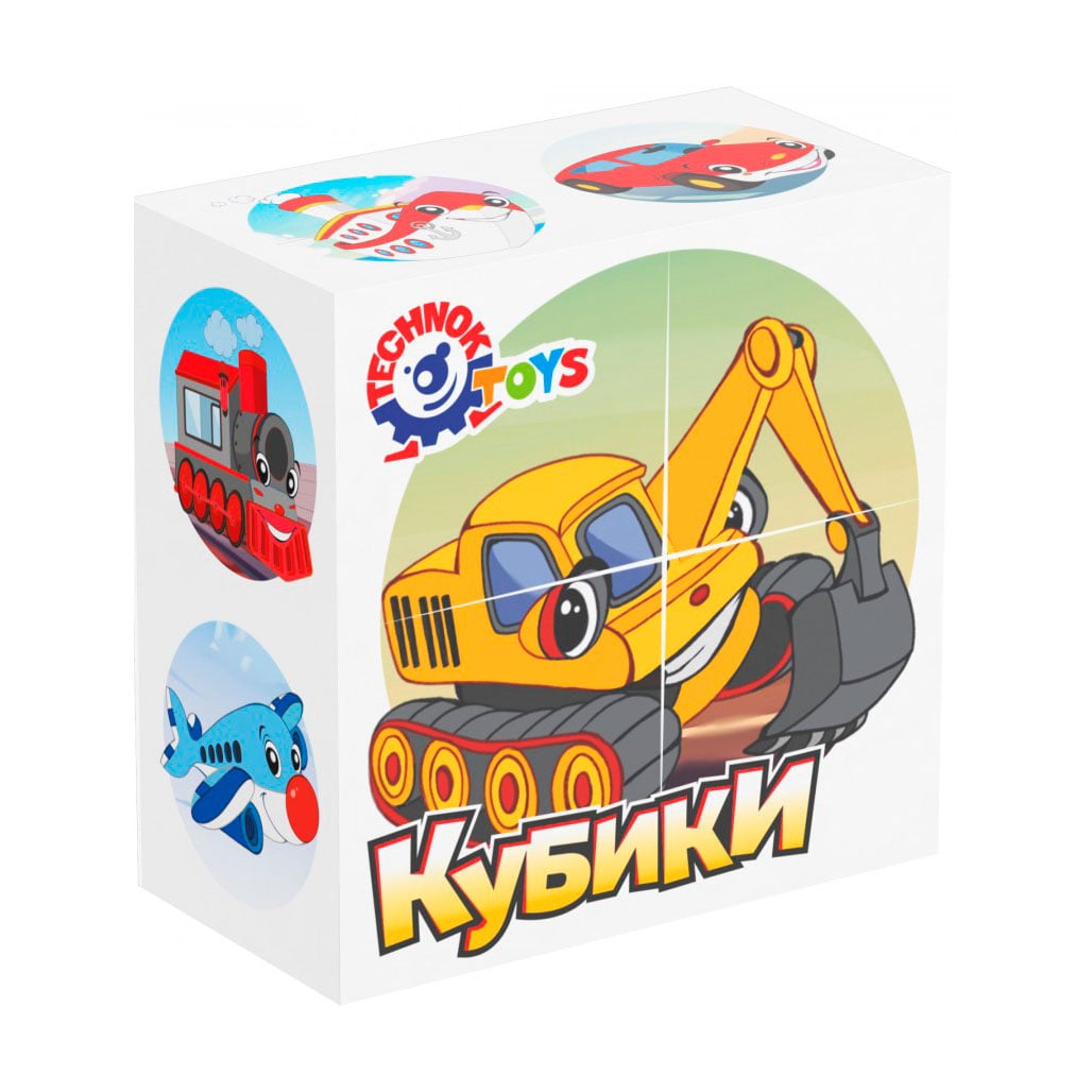 Кубики TechnoK У світі техніки, 4 елемента, від 3 років (1769)