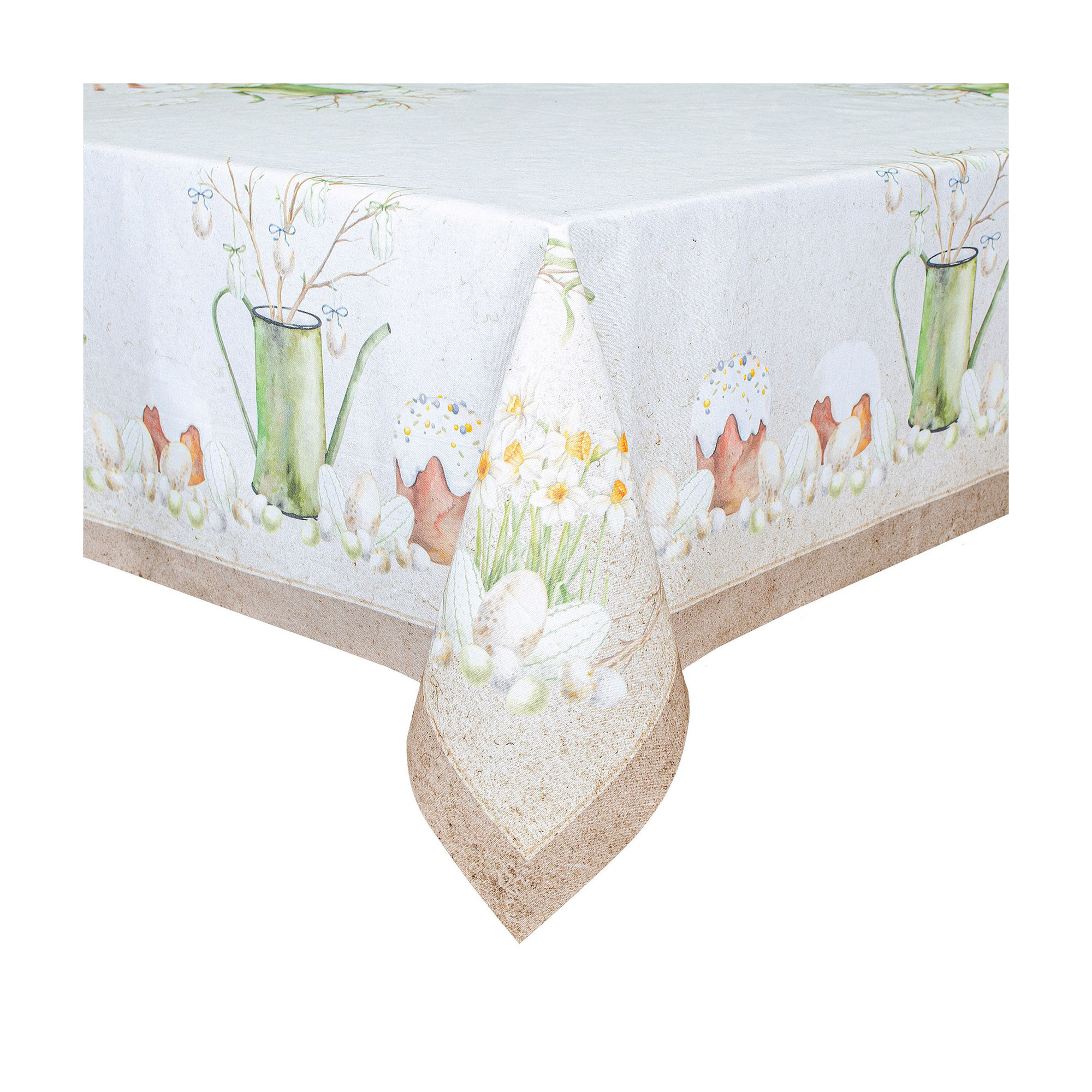 Кухонна скатертина Home Line Зелений глечик, 120*150 см (напівпанама) (192520)
