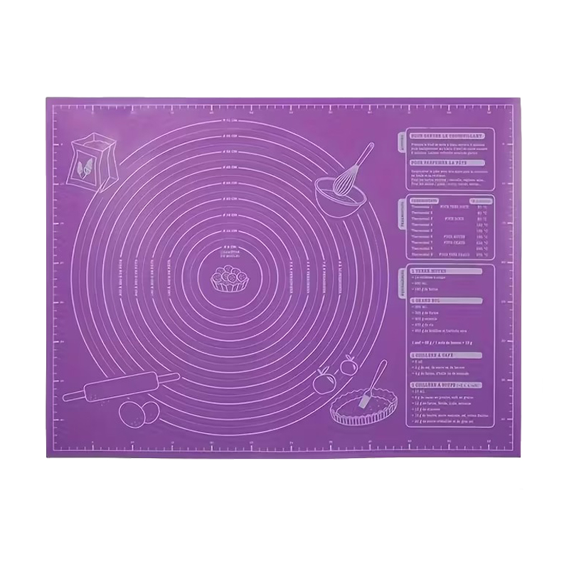 Кухонний килимок для розкочування та випікання тіста, фіолетовий, 40*50*0.4 см