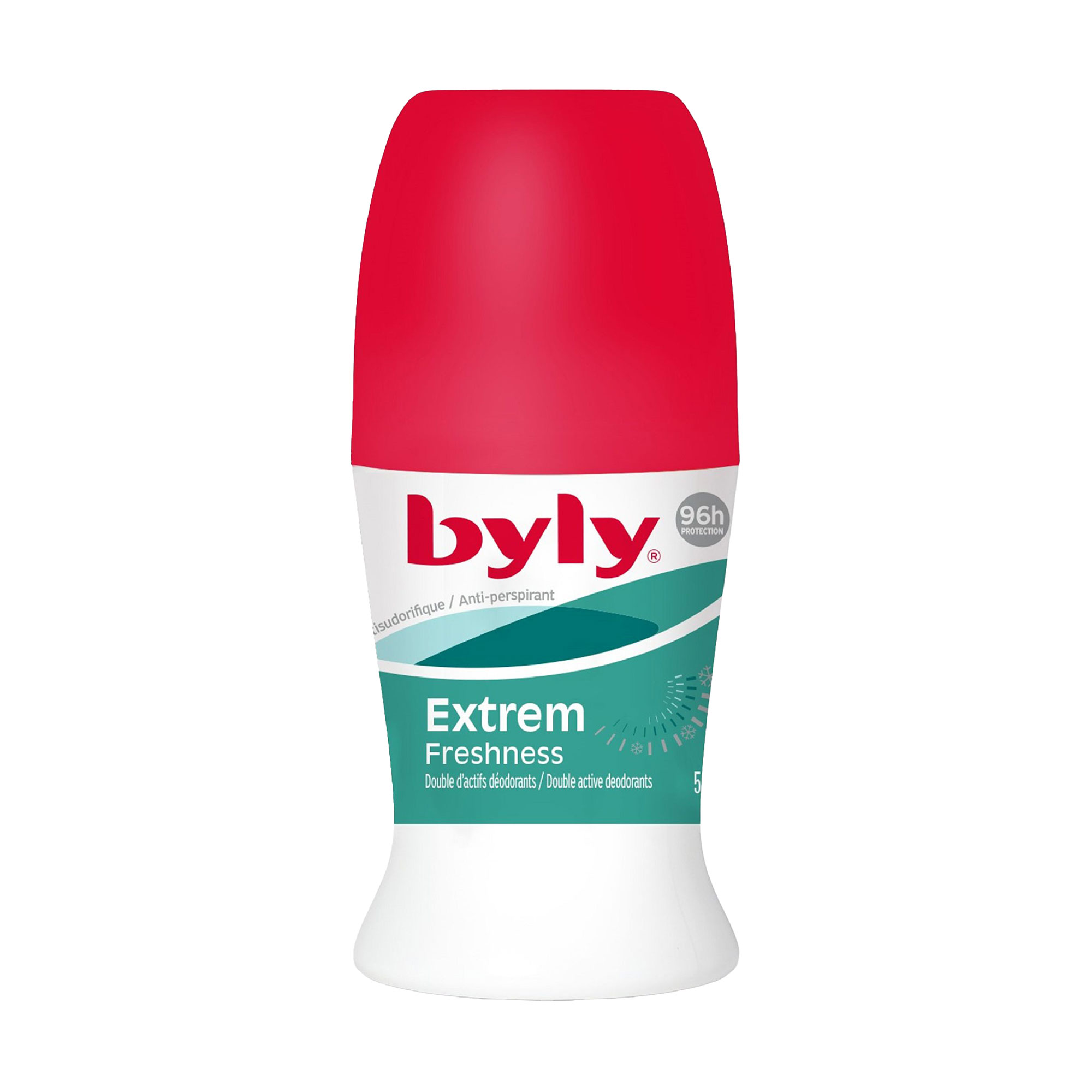 Кульковий антиперспірант Byly Extrem Freshness 96h з подвійними активними мікрочастинками, 50 мл