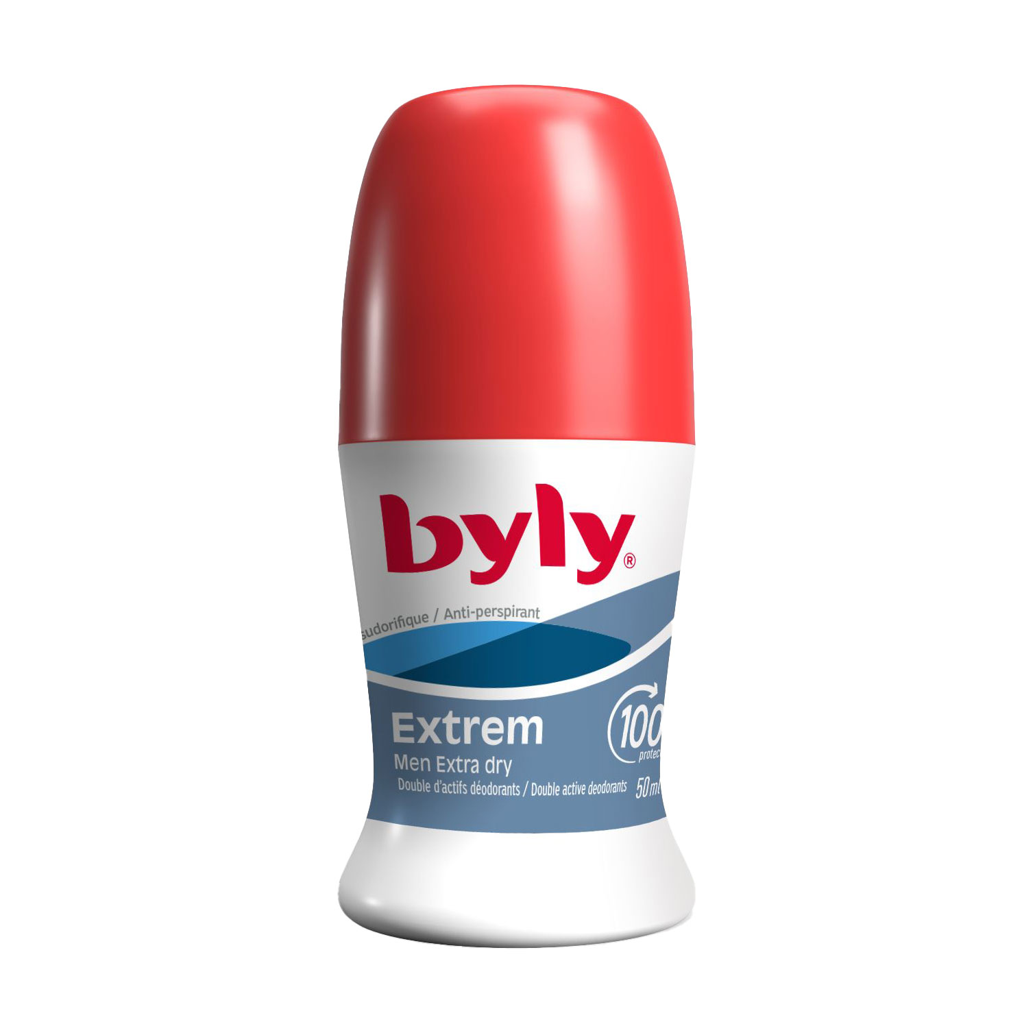 Кульковий антиперспірант Byly Extrem Men Extra Dry 100h з подвійними активними мікрочастинками, чоловічий, 50 мл