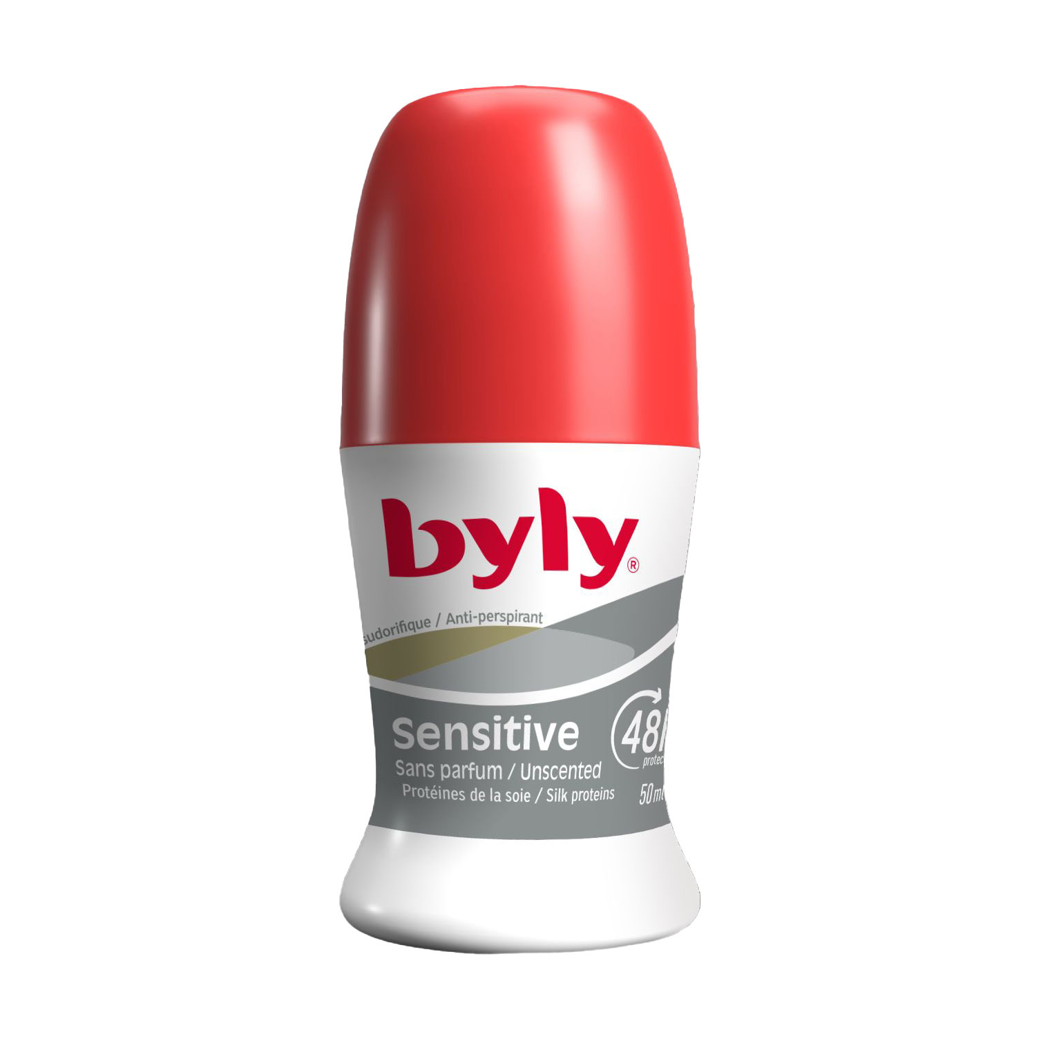 Кульковий антиперспірант Byly Sensitive 48h для чутливої шкіри, з протеїнами шовку, 50 мл