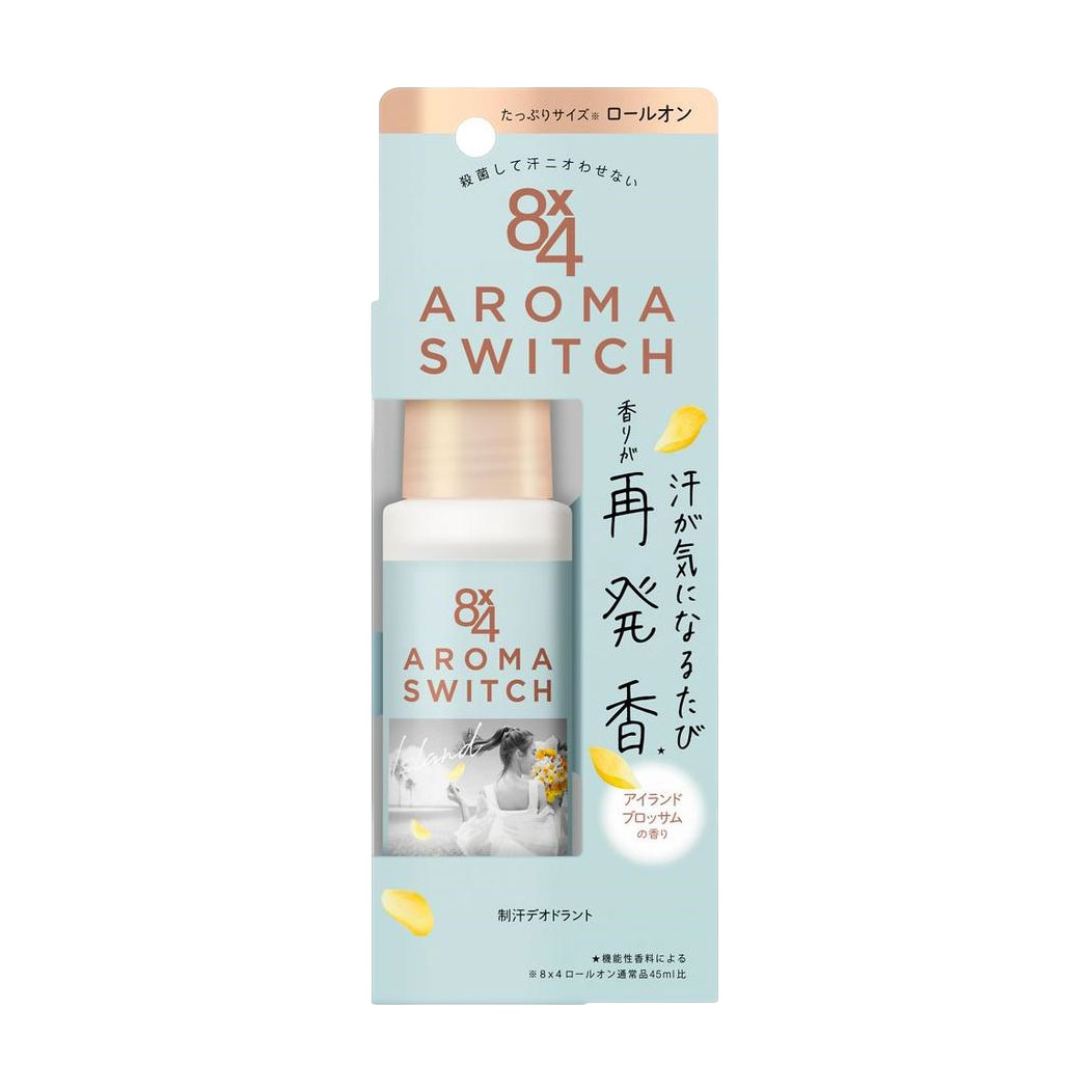 Кульковий дезодорант-антиперспірант Biore 8x4 Aroma Switch Deodorant Roll-On з ароматом ірису та жасмину, 65 мл