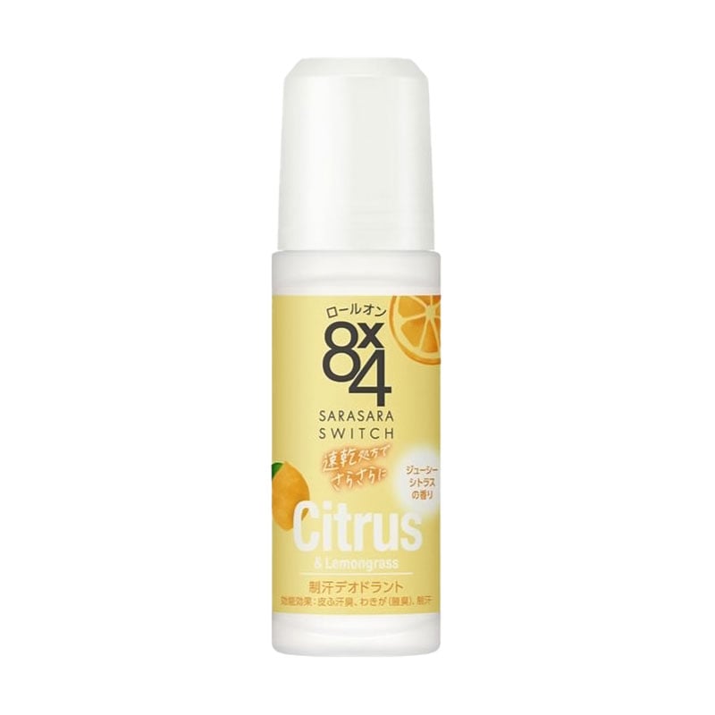 Кульковий дезодорант-антиперспірант Biore 8x4 Deodorant Roll-On Citrus &amp; Lemongrass з цитрусовим ароматом, 45 мл