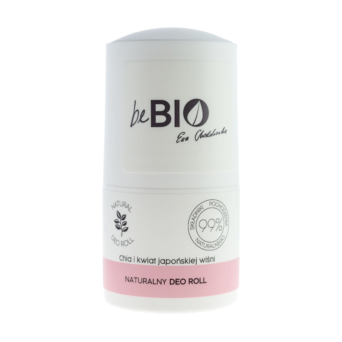 Кульковий дезодорант beBIO Natural Deodorant Roll-On Насіння чіа та японська вишня, 50 мл