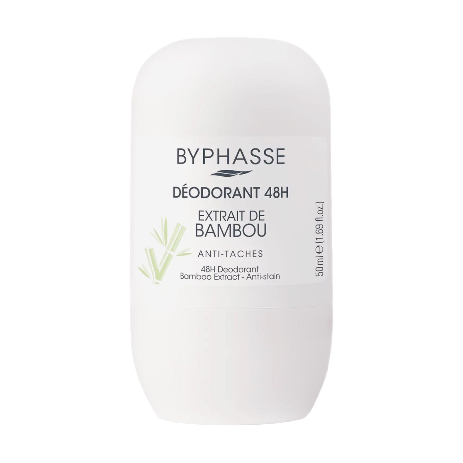 Кульковий дезодорант Byphasse 48H Deodorant Екстракт бамбука, жіночий, 50 мл
