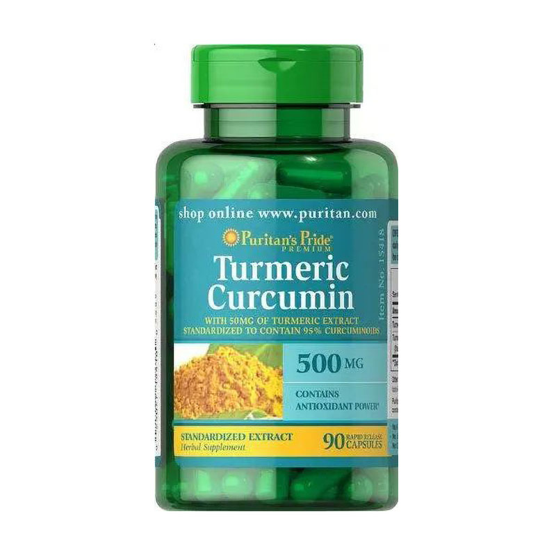 Куркума Puritan's Pride Turmeric Curcumin, 500 мг, 90 капсул