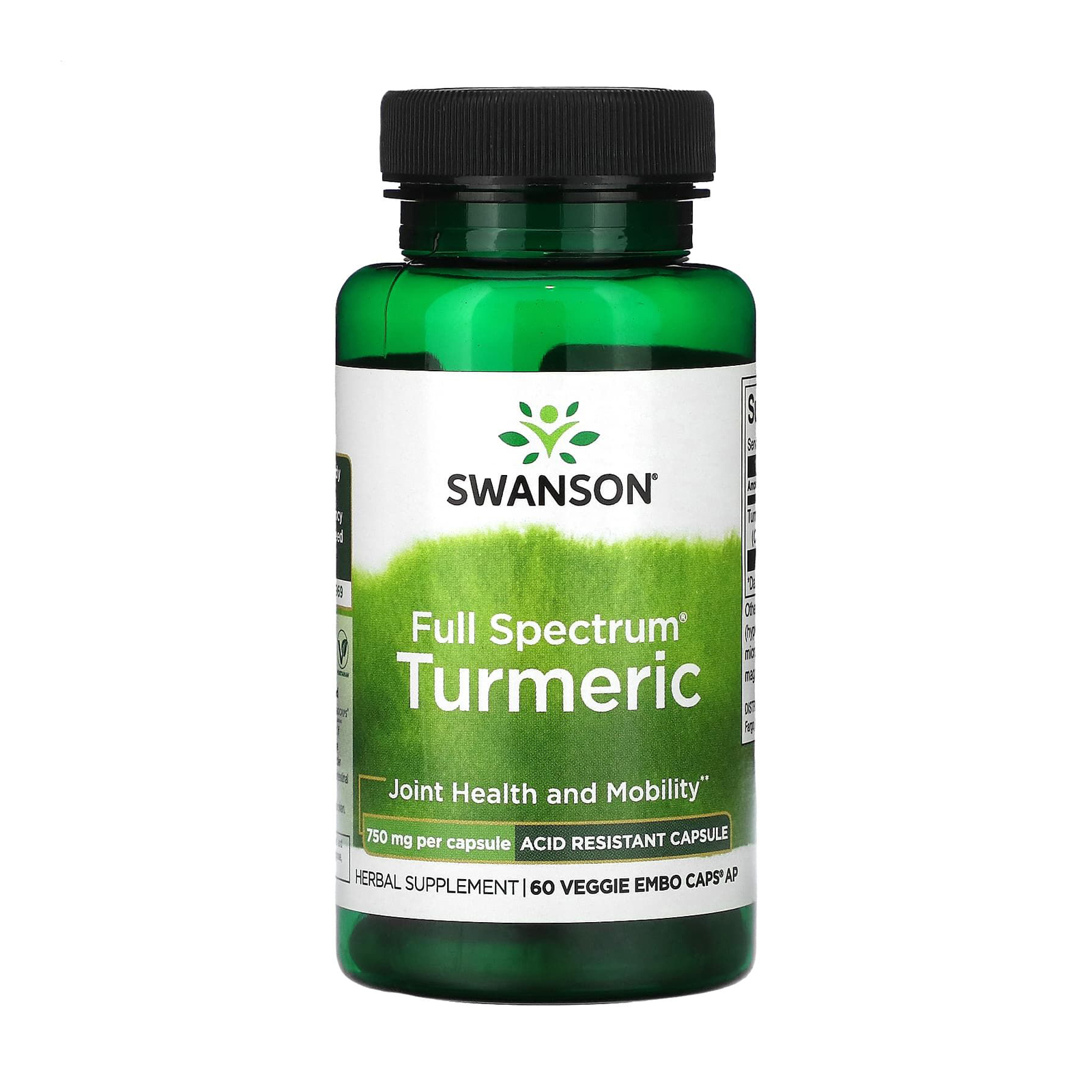 Куркума Swanson Full Spectrum Turmeric 750 мг, 60 капсул