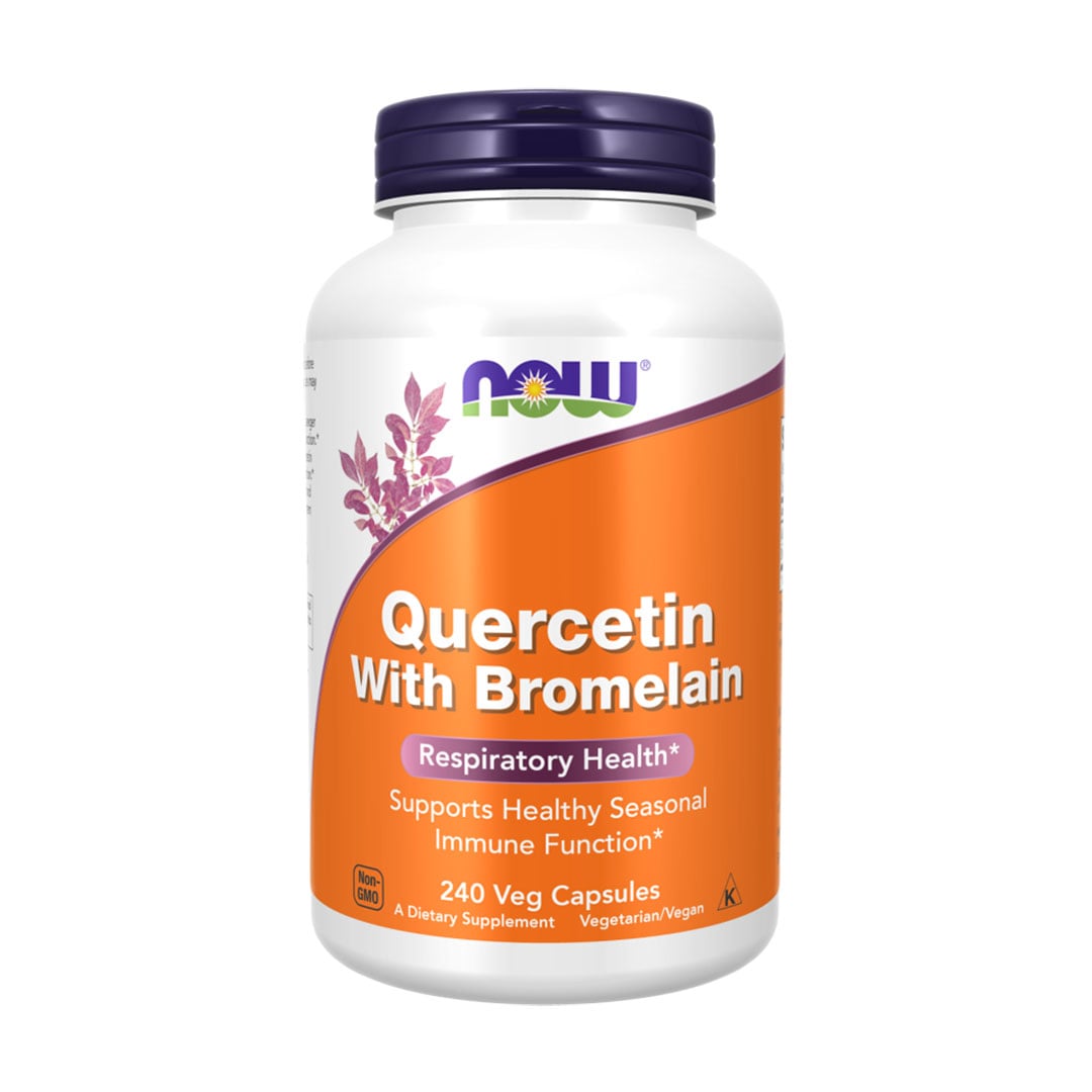 Кверцетин з бромелайном NOW foods Quercetin with Bromelain, 240 капсул