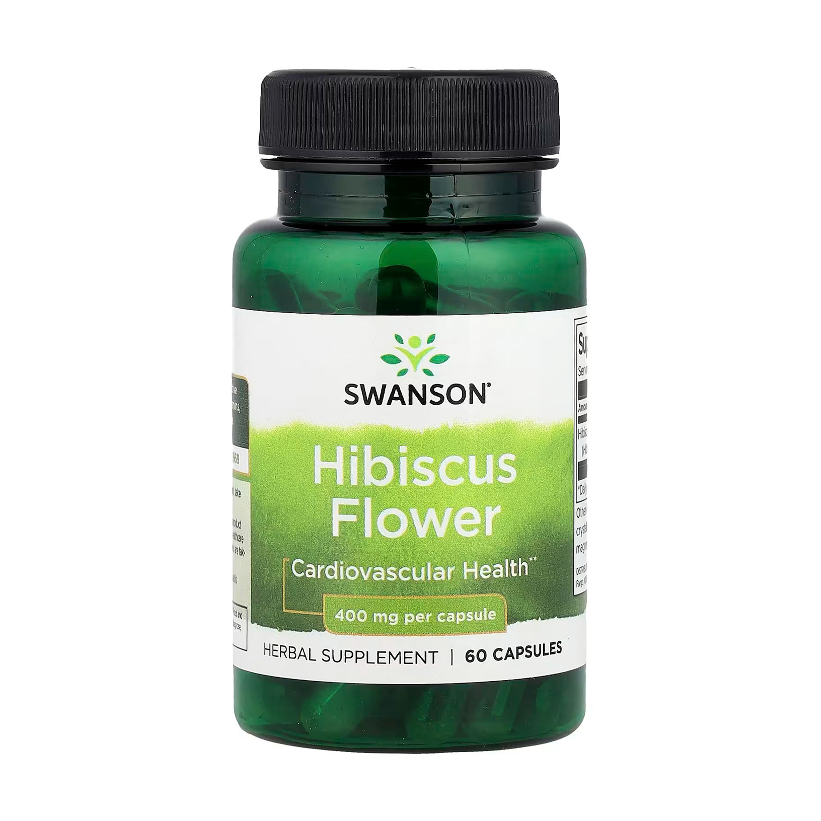 Квітка гібіскуса Swanson Full Spectrum Hibiscus Flower 400 мг, 60 капсул