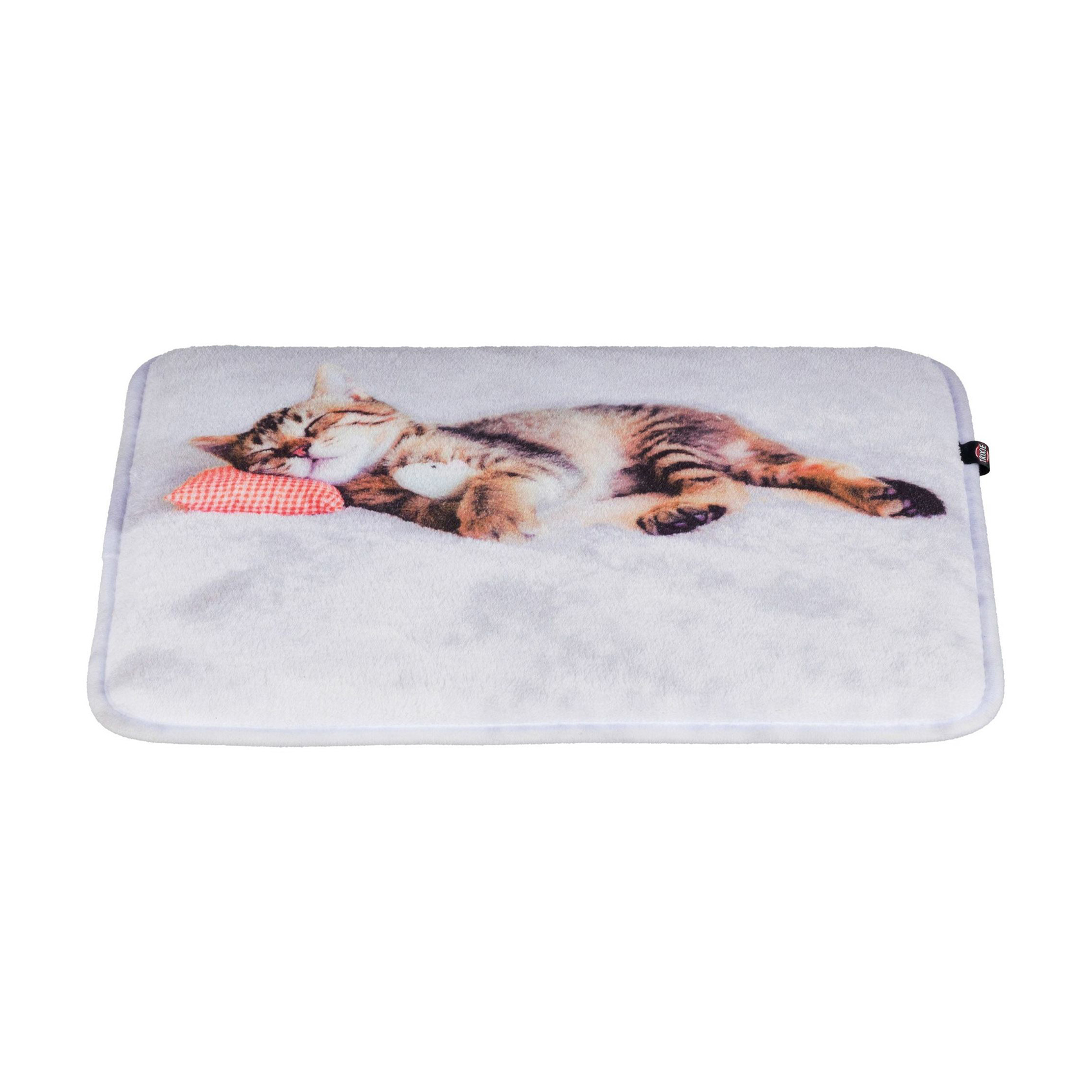 Килимок для кішок Trixie Nani плюшевий, сірий з кішкою, 40*30 см (37126)