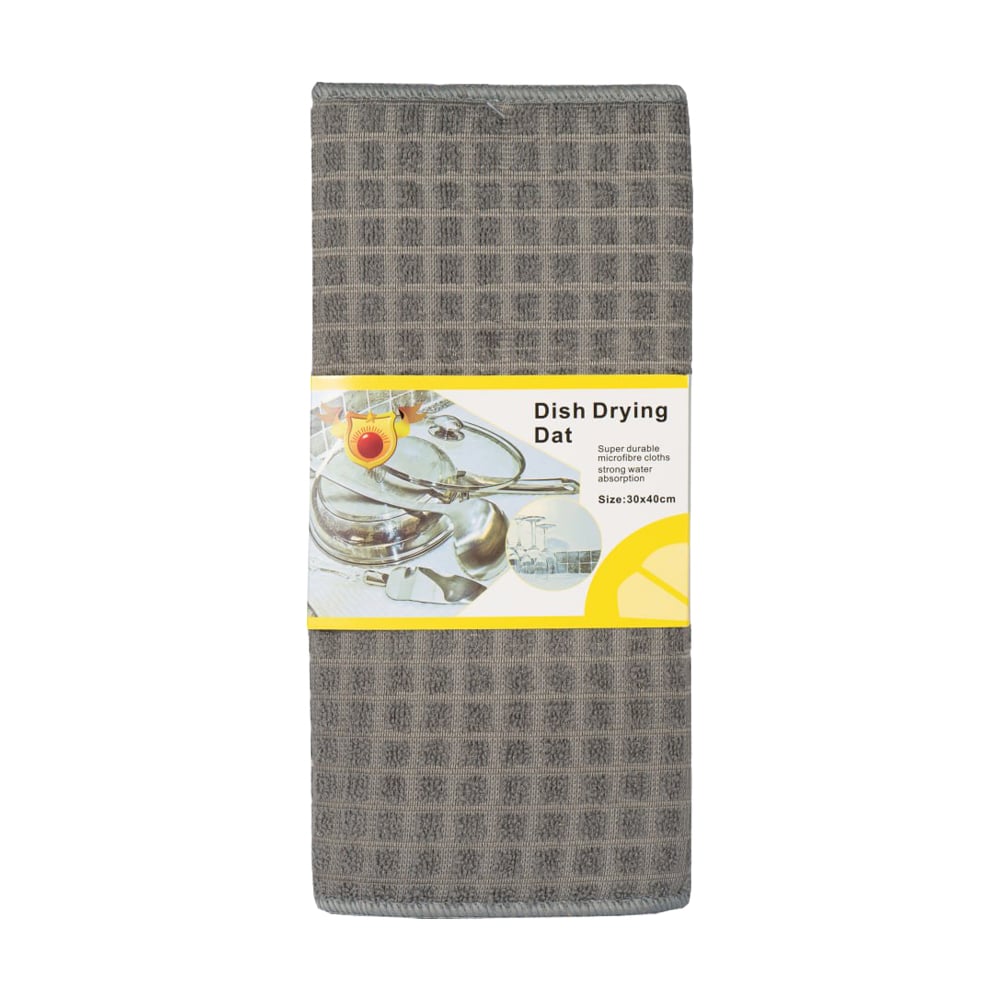 Килимок для мокрого посуду Kornel тканинний, сірий, 30*40 см (KL-60 сірий)
