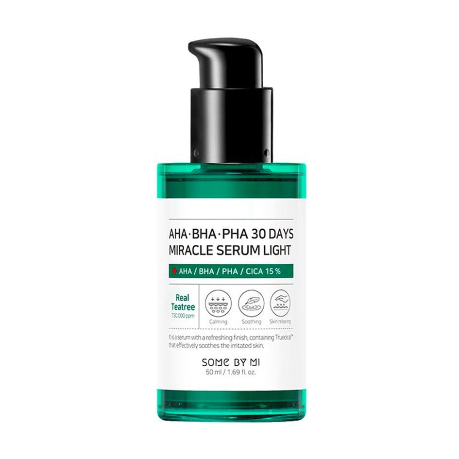 Кислотна сироватка для обличчя Some By Mi AHA-BHA-PHA 30 Days Miracle Serum Light, для проблемної шкіри, 50 мл