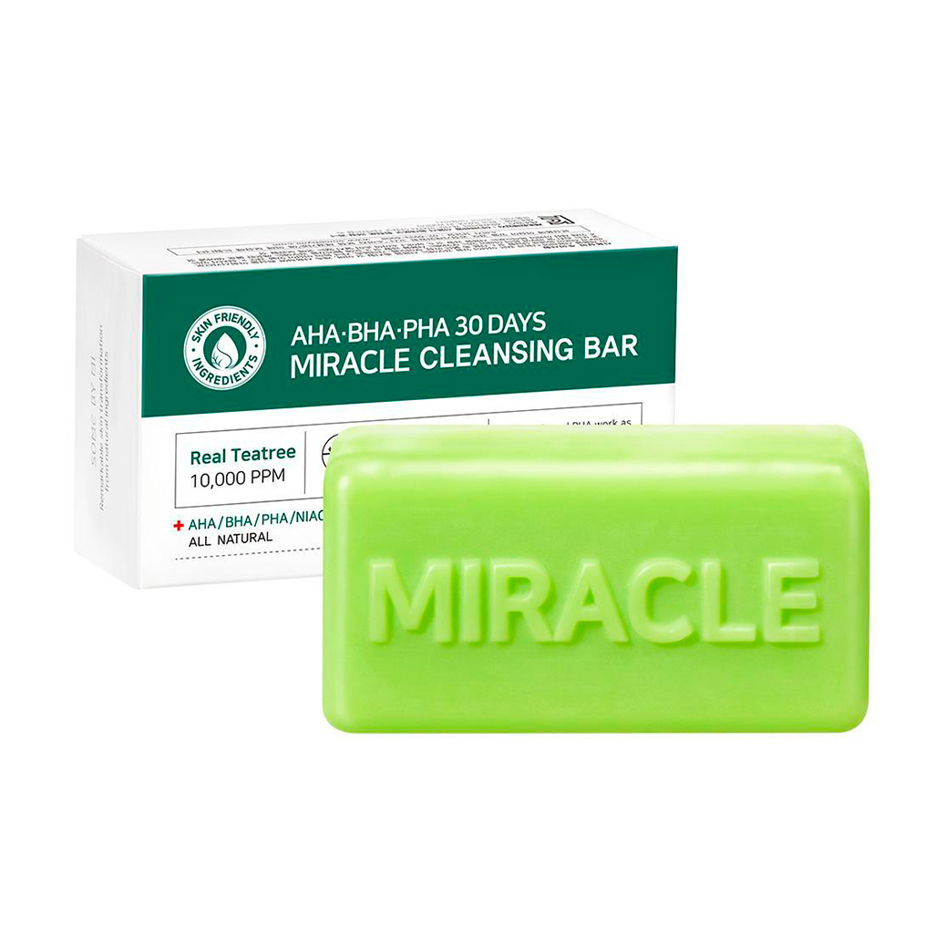 Кислотне мило для вмивання By Mi AHA-BHA-PHA 30 Days Miracle Cleansing Bar, для проблемної шкіри, 100 г