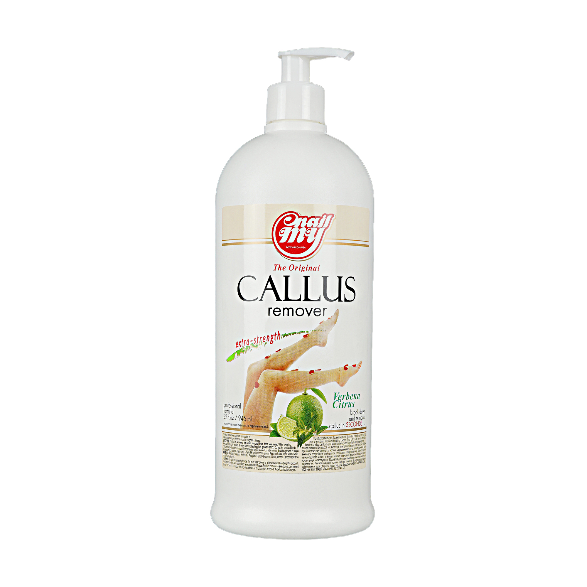 Кислотний пілінг для ніг My Nail Callus Remover Цитрус, 946 мл