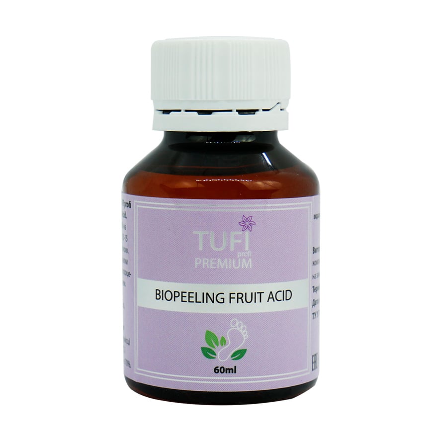 Кислотний ремувер для педикюру Tufi Profi Premium BioPeeling Fruit Acid, 60 мл