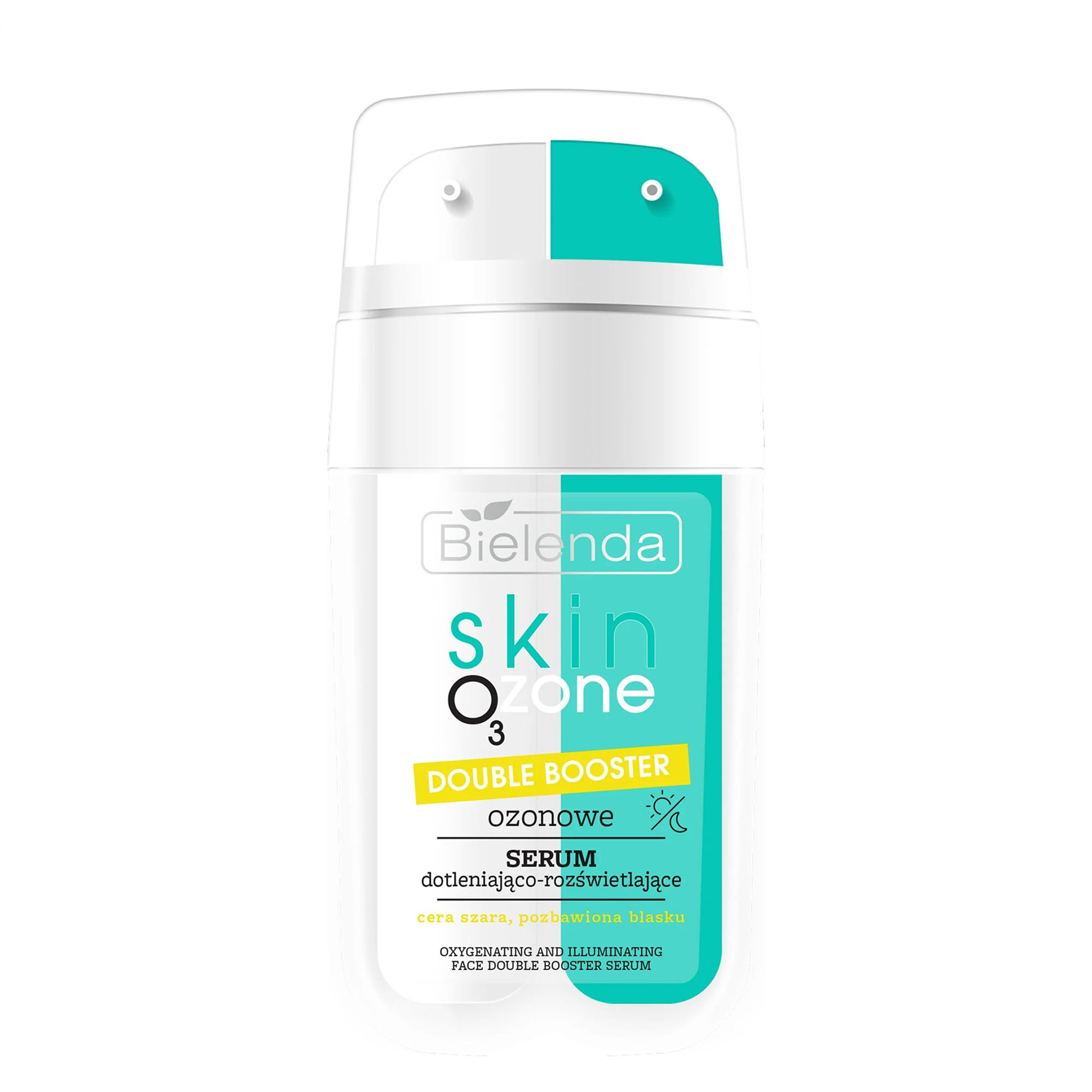 Киснева сироватка для обличчя Bielenda Skin O3zone Double Booster Озонова освітлювальна, 2*7.5 мл