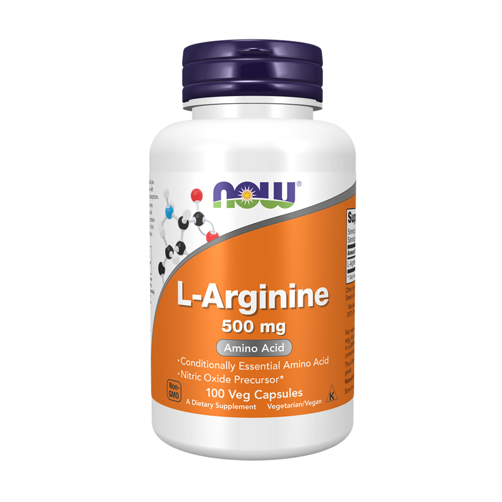 L-Аргінін NOW foods L-Arginine 500 мг, 100 капсул