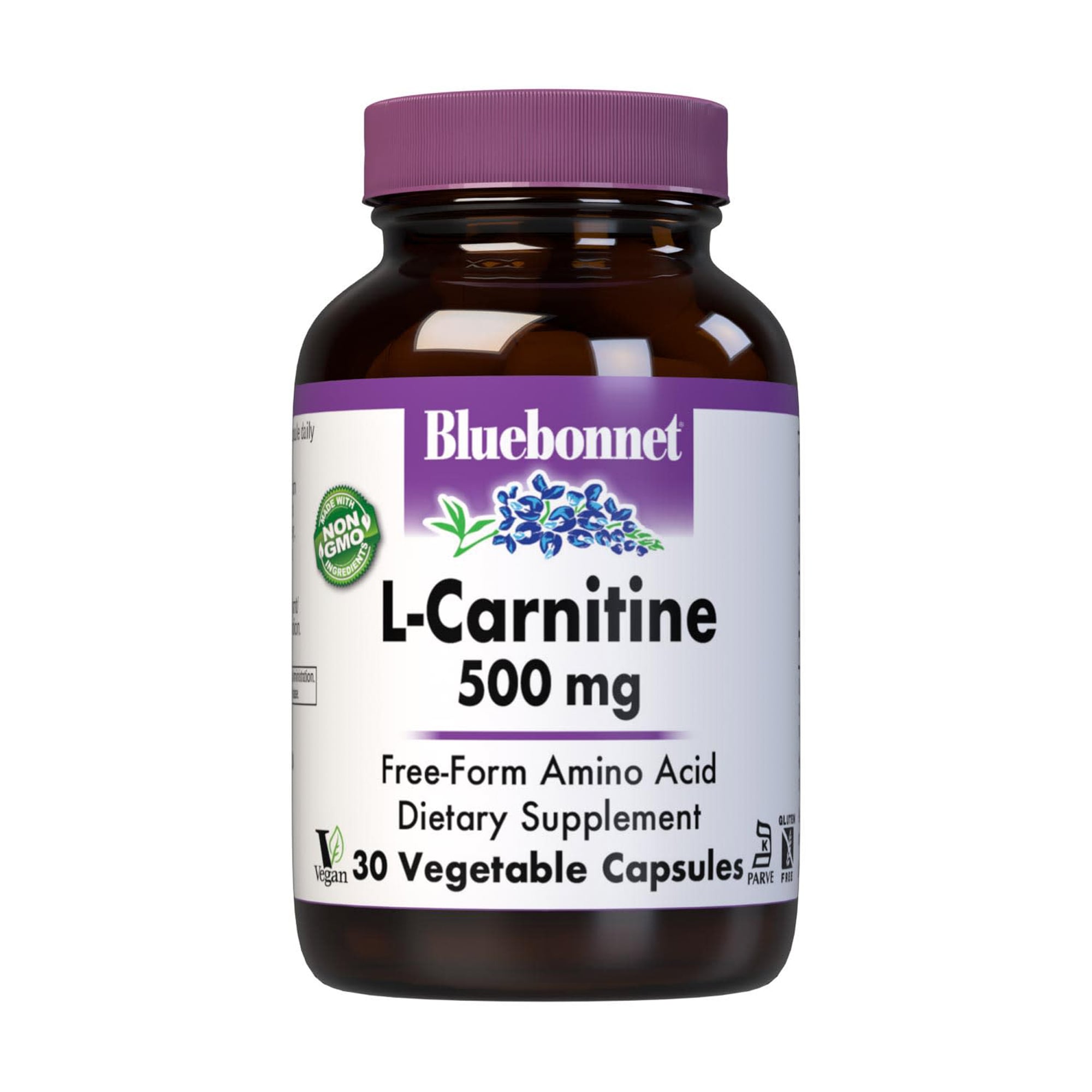 L-Карнітін Bluebonnet Nutrition L-Carnitin 500 мг, 30 капсул