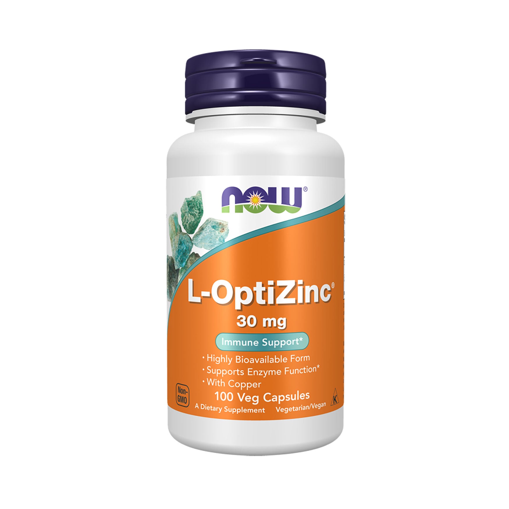 L-ОптіЦинк NOW Foods L-OptiZinc 30 мг, 100 капсул