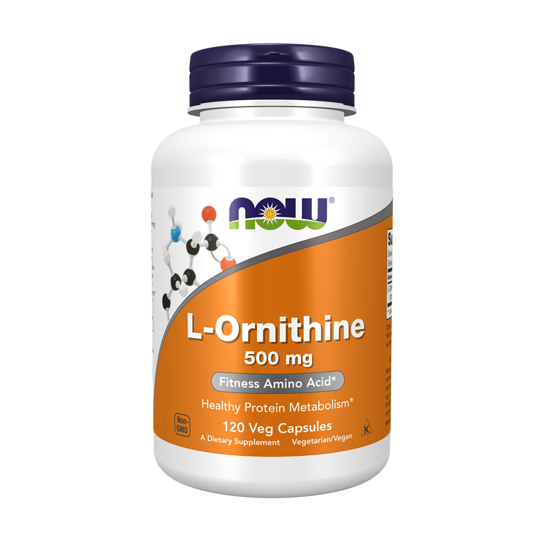 L-орнітин NOW foods L-Ornithine 500 мг, 120 капсул