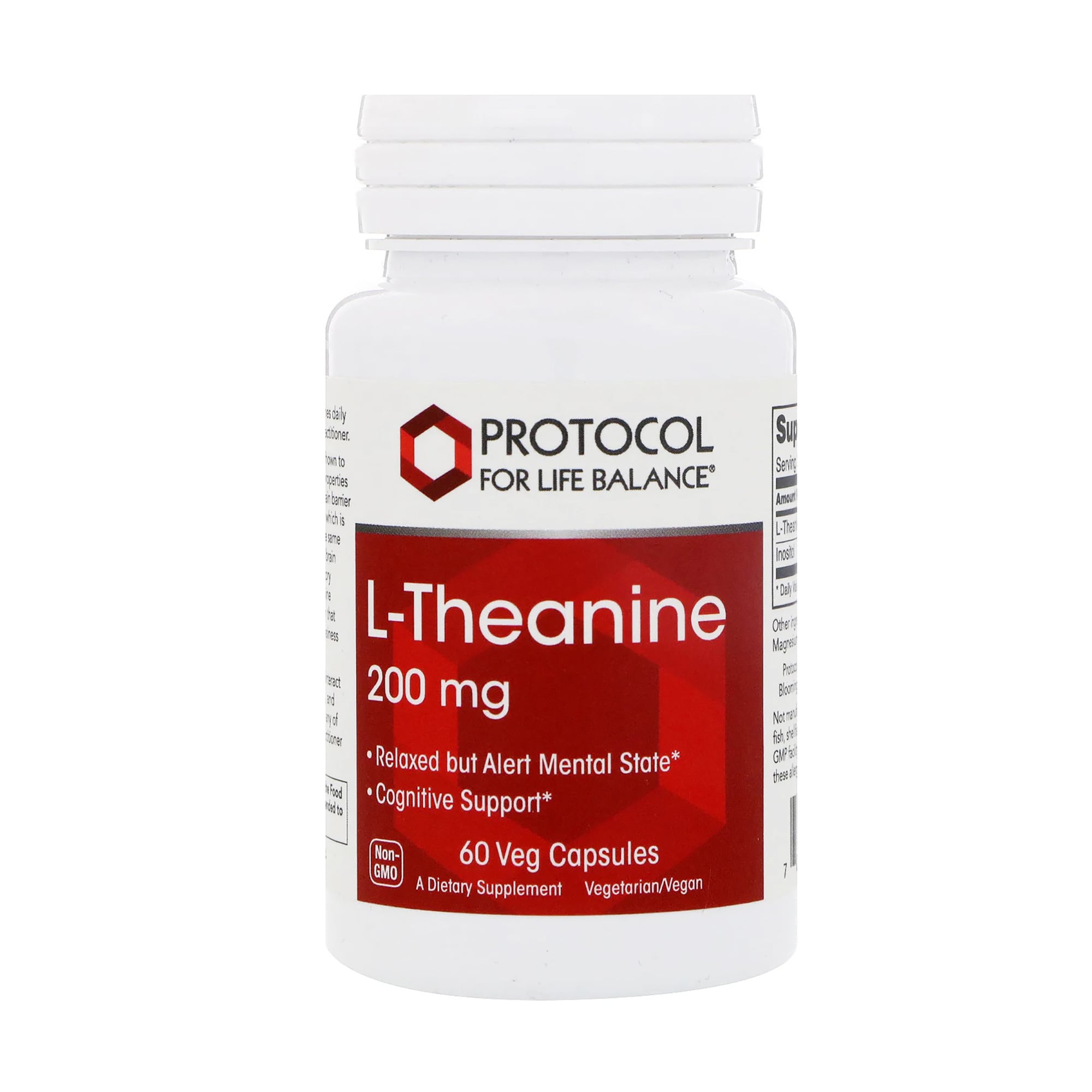 L-теанін Protocol For Life Balance L-Theanine, 200 мг, 60 вегетаріанських капсул