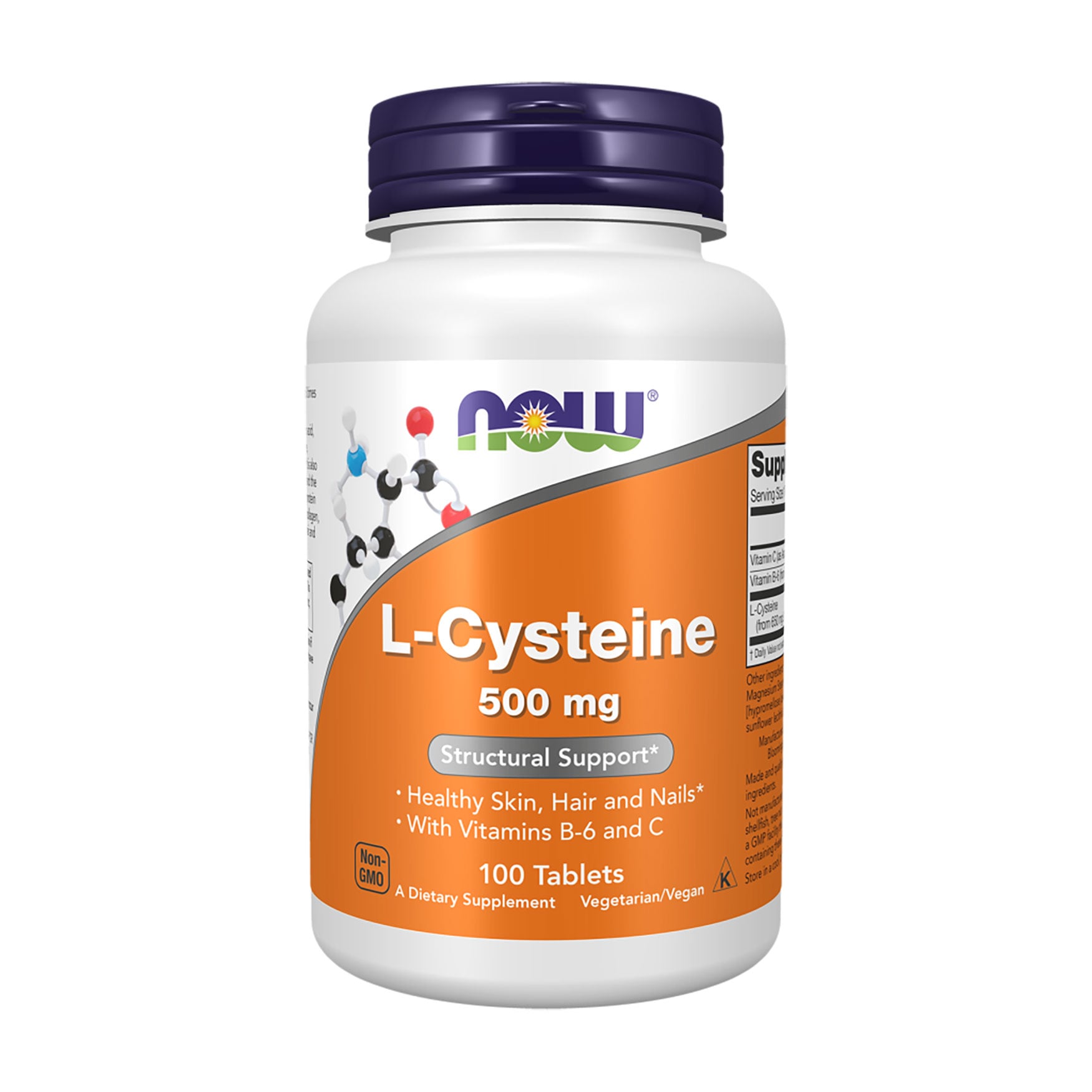 L-Цистеїн NOW foods L-Cysteine 500 мг, 100 таблеток