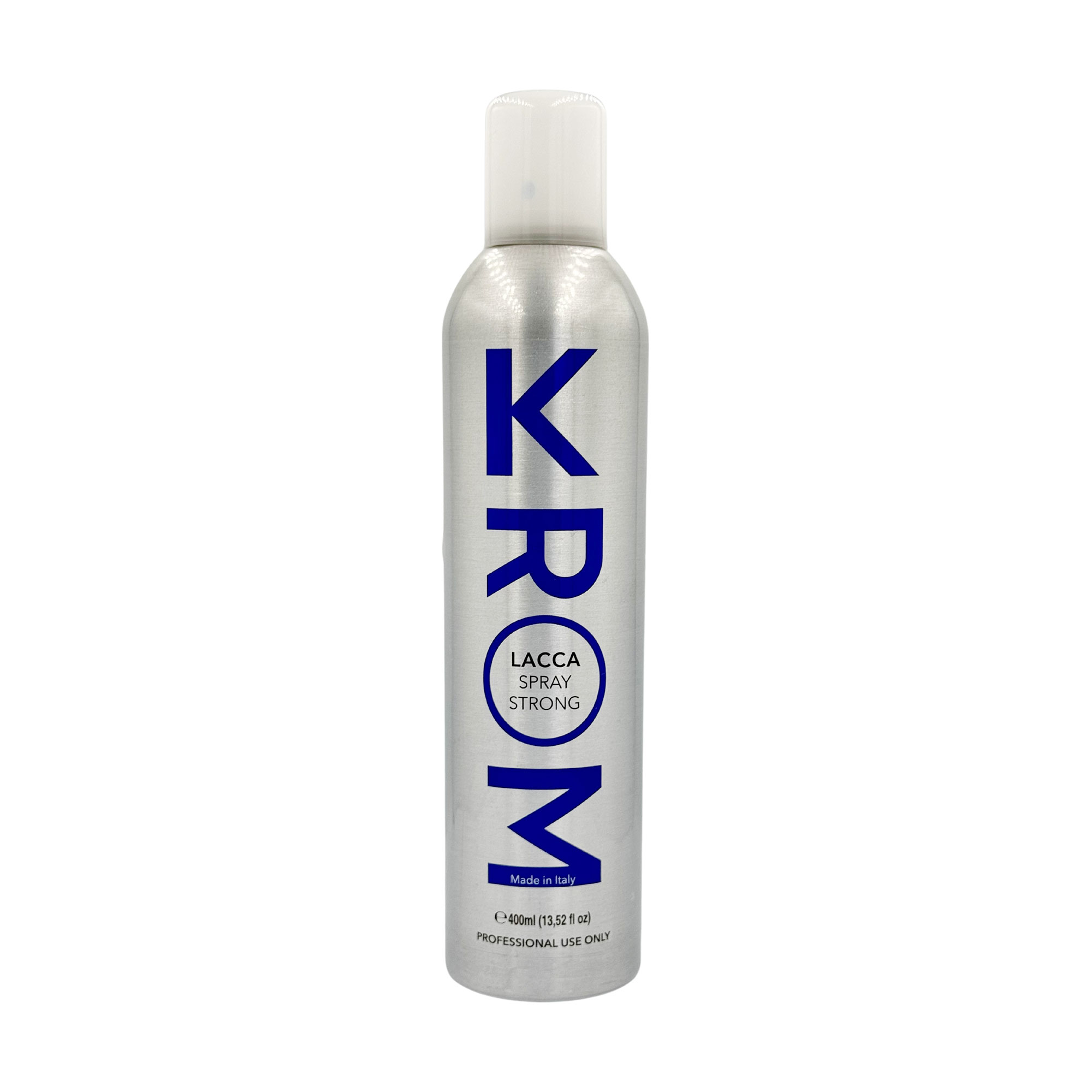 Лак для моделювання волосся Krom Strong Spray сильної фіксації, з протеїнами шовку, 400 мл