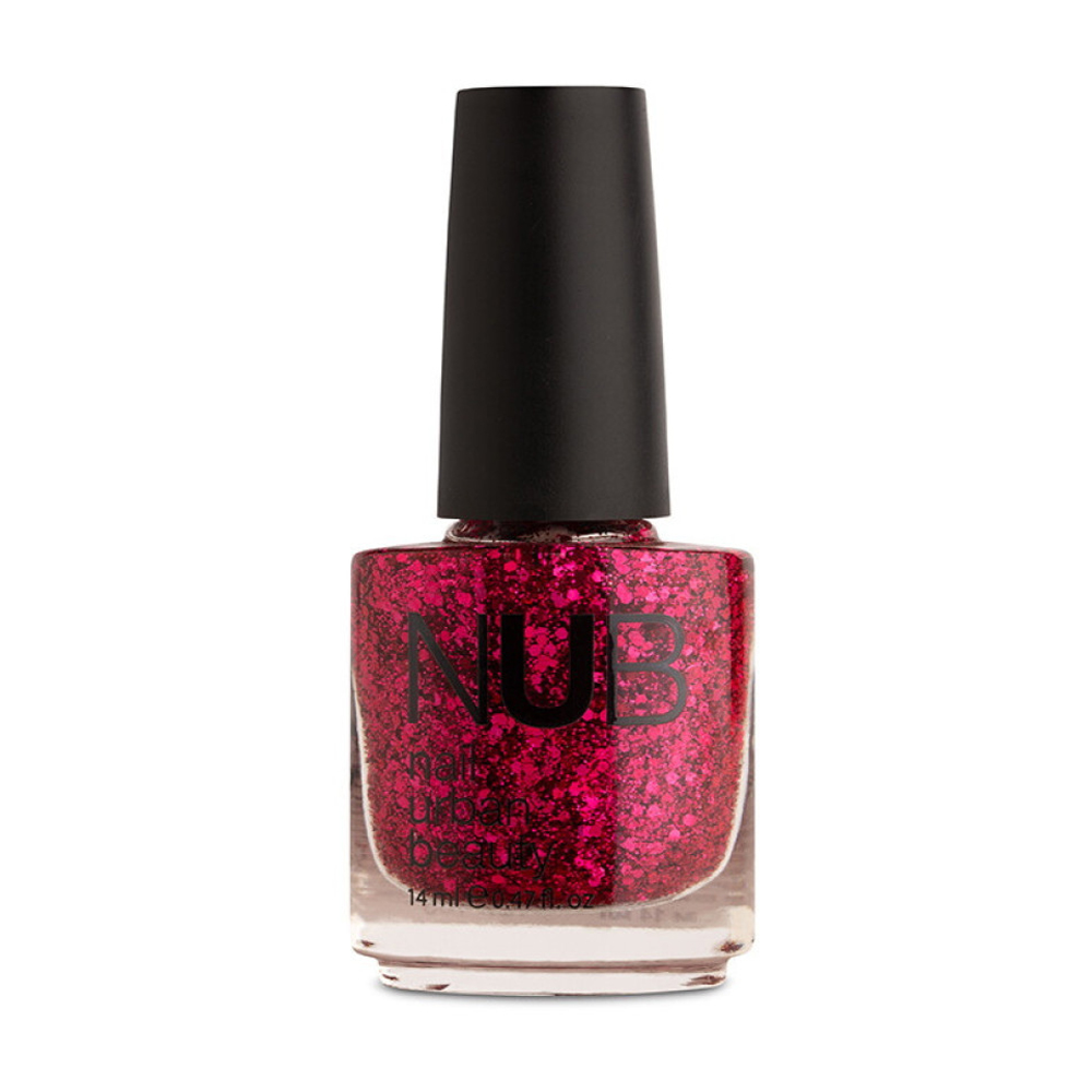 Лак для нігтів NUB Nail Polish 105 Crimson Glitter, 14 мл
