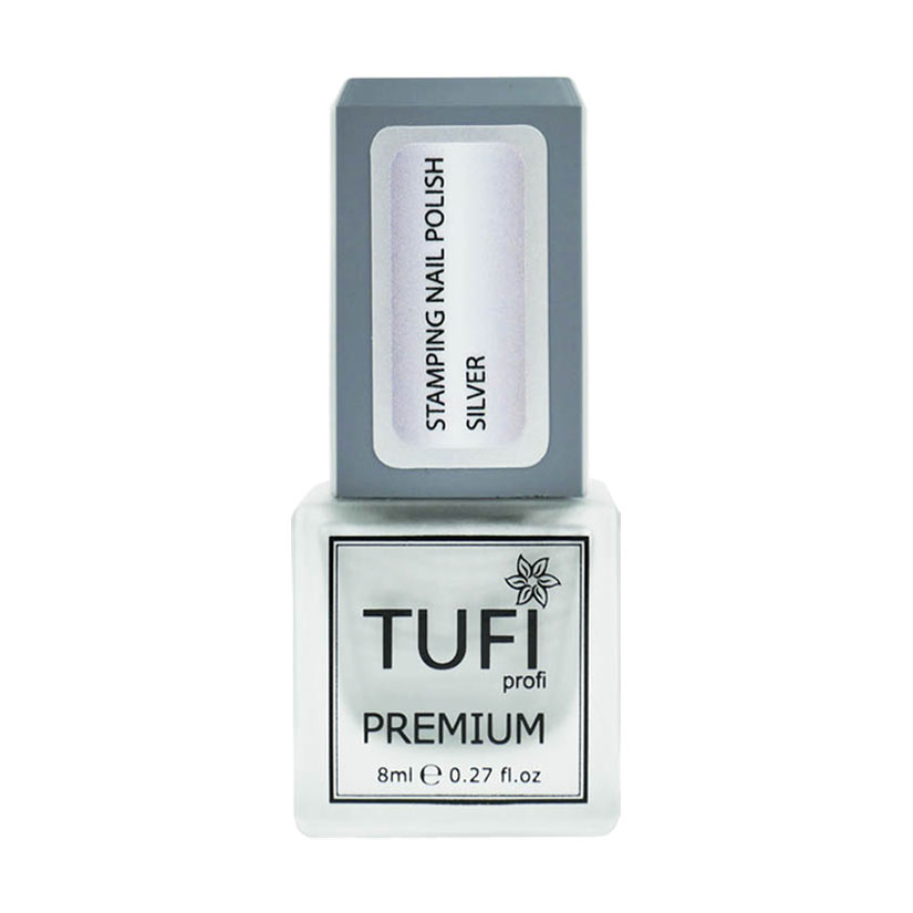 Лак для стемпінгу Tufi Profi Premium Stamping Nail Polish срібло, 8 мл