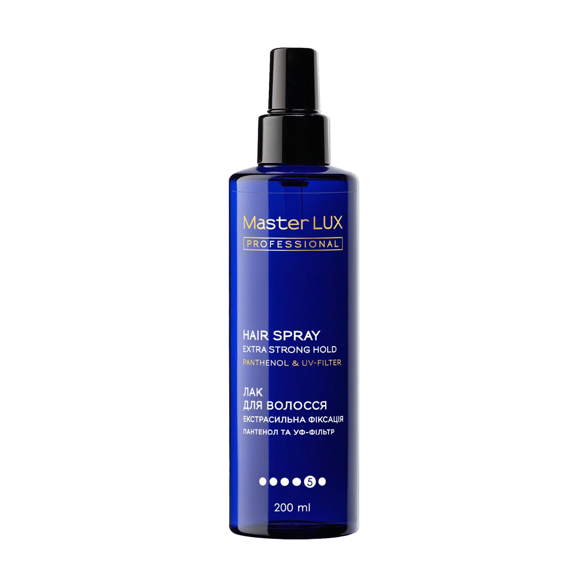 Лак для волосся Master LUX Professional Hair Spray екстрасильна фіксація, 200 мл