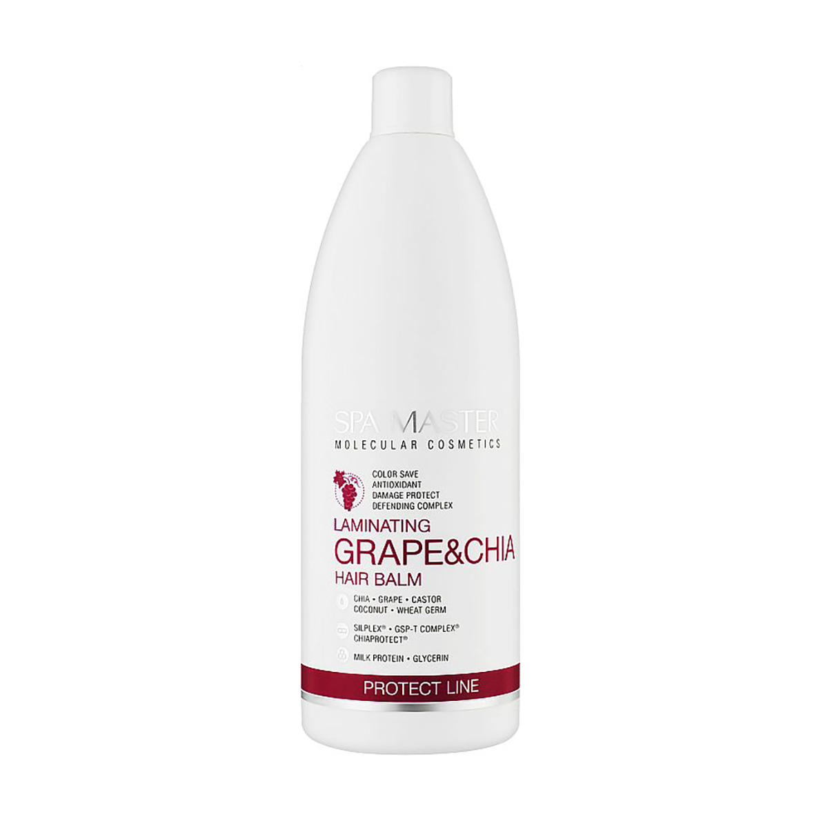 Ламінувальний бальзам Spa Master Protect Line Laminating Grape &amp; Chia Hair Balm для захисту кольору волосся, з виноградом та чіа, 970 мл