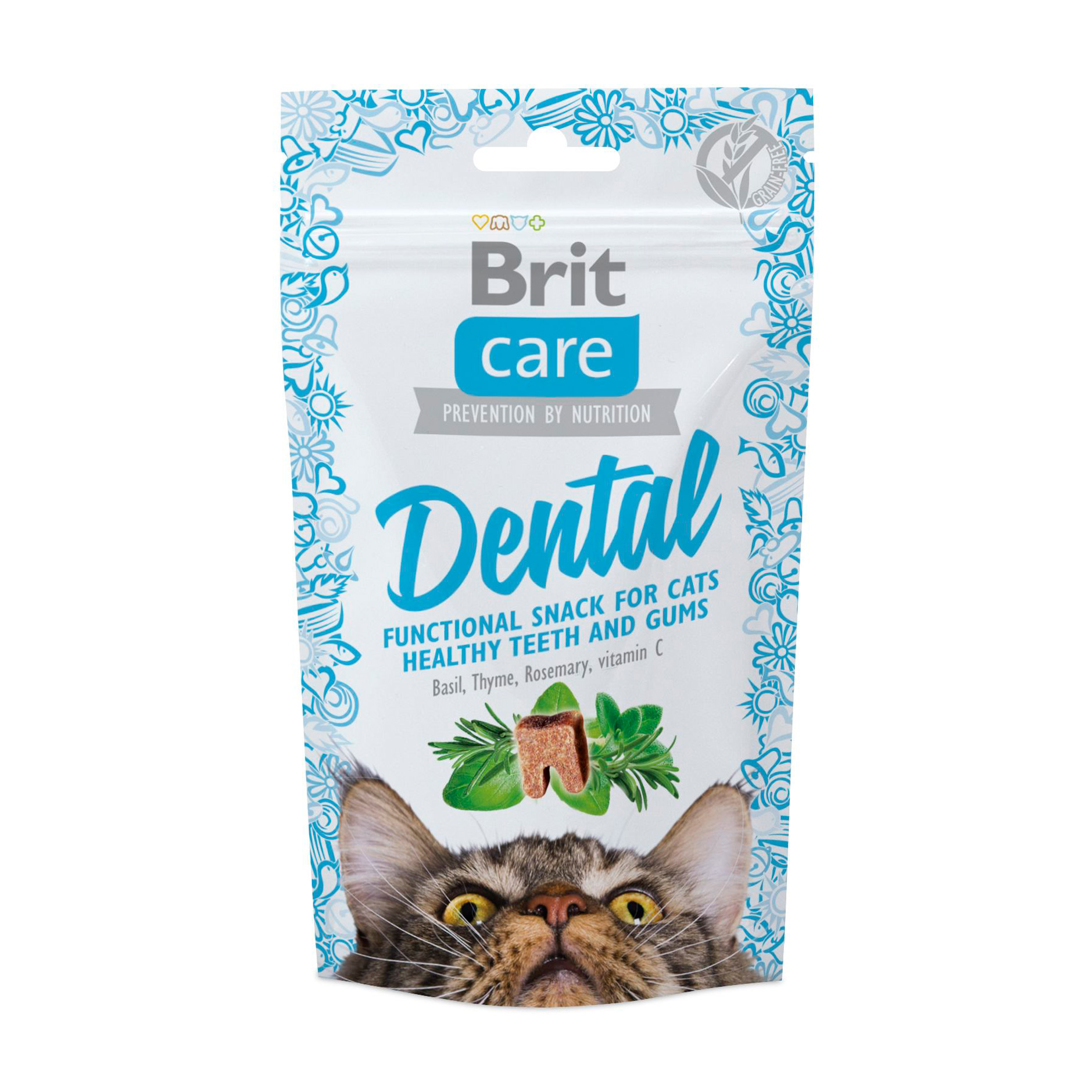 Ласощі для кішок Brit Care Dental з індичкою, 50 г