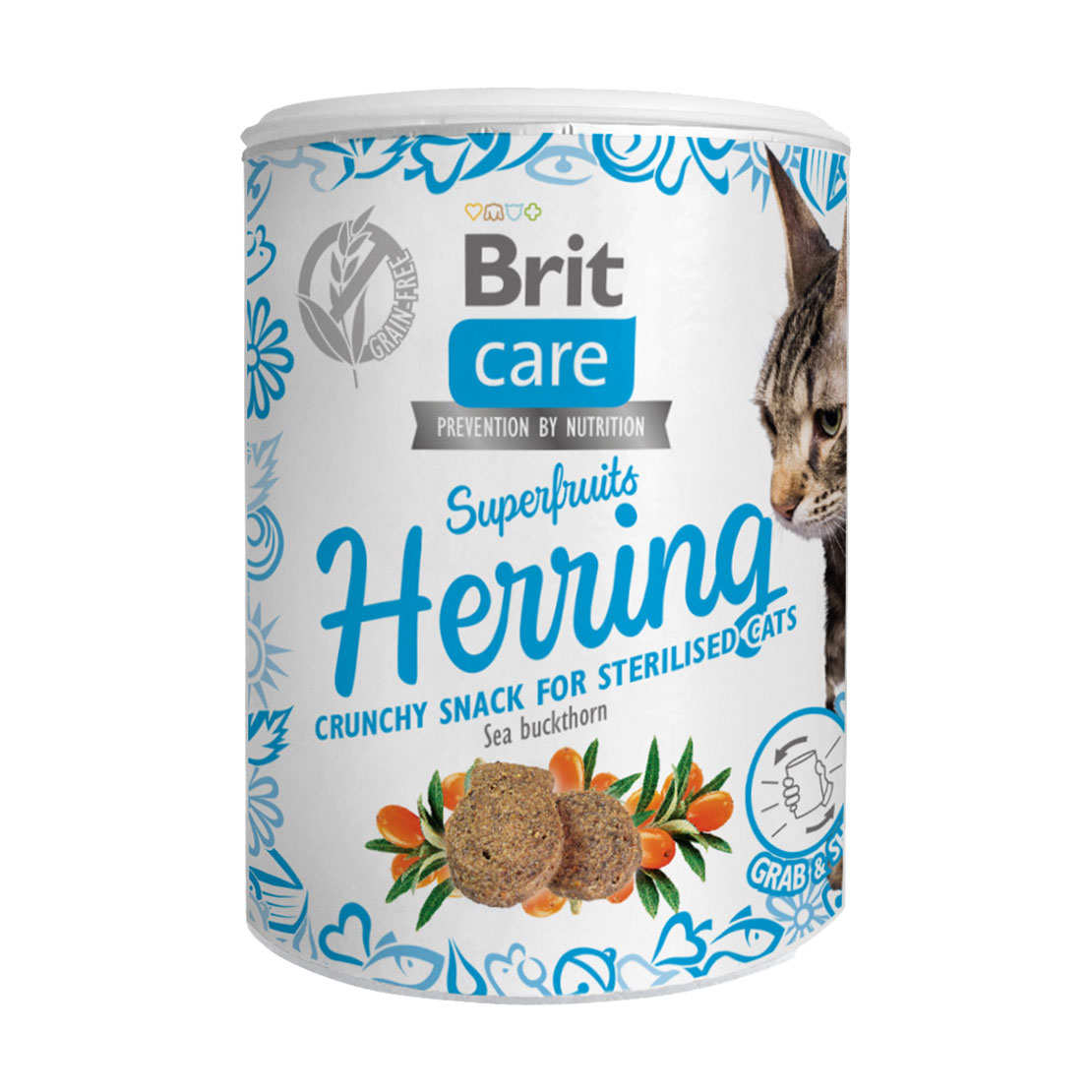 Ласощі для кішок Brit Care Superfruits Herring з оселедцем, 100 г